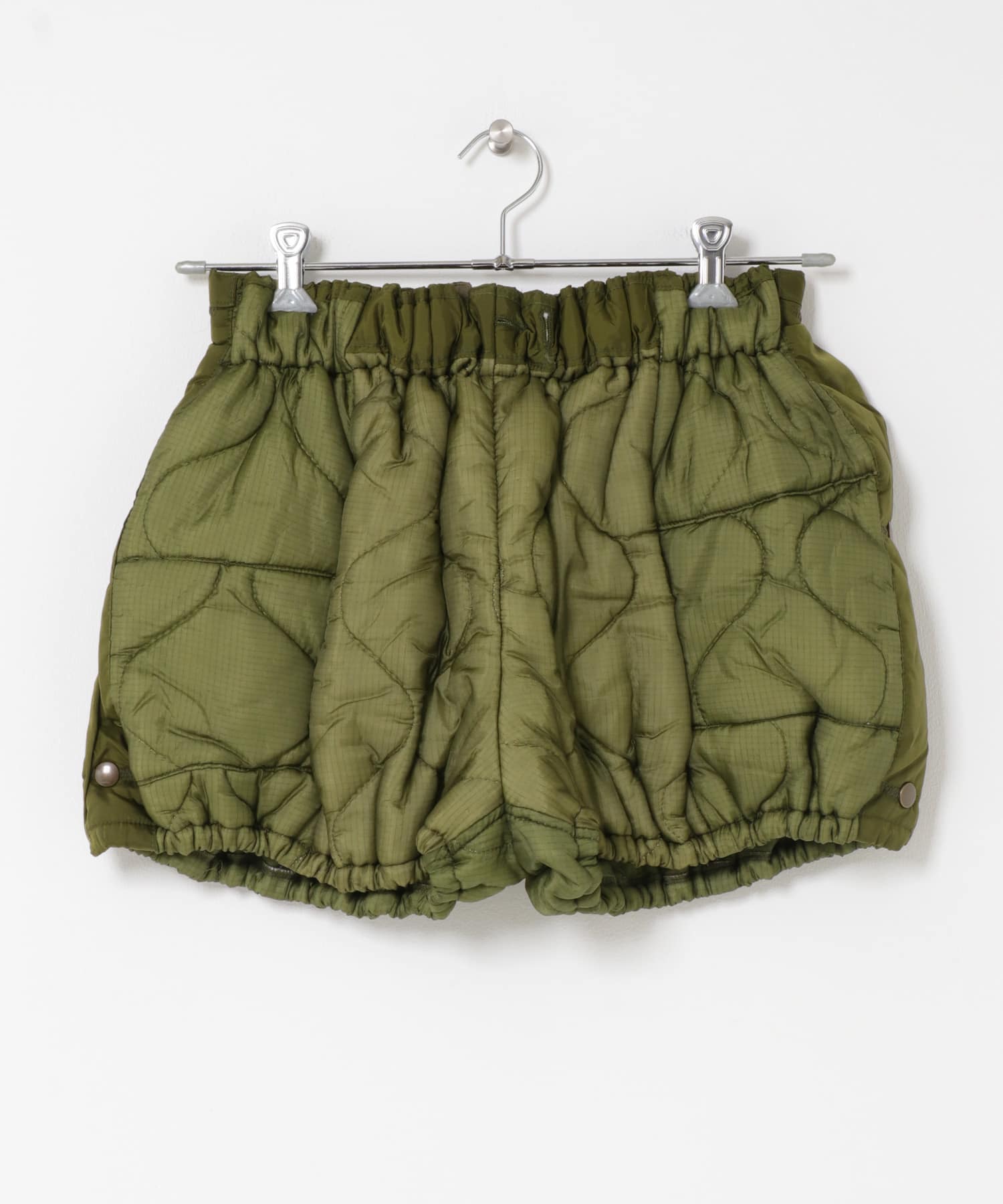77circa　make quilting liner double face gather shorts olive1 one