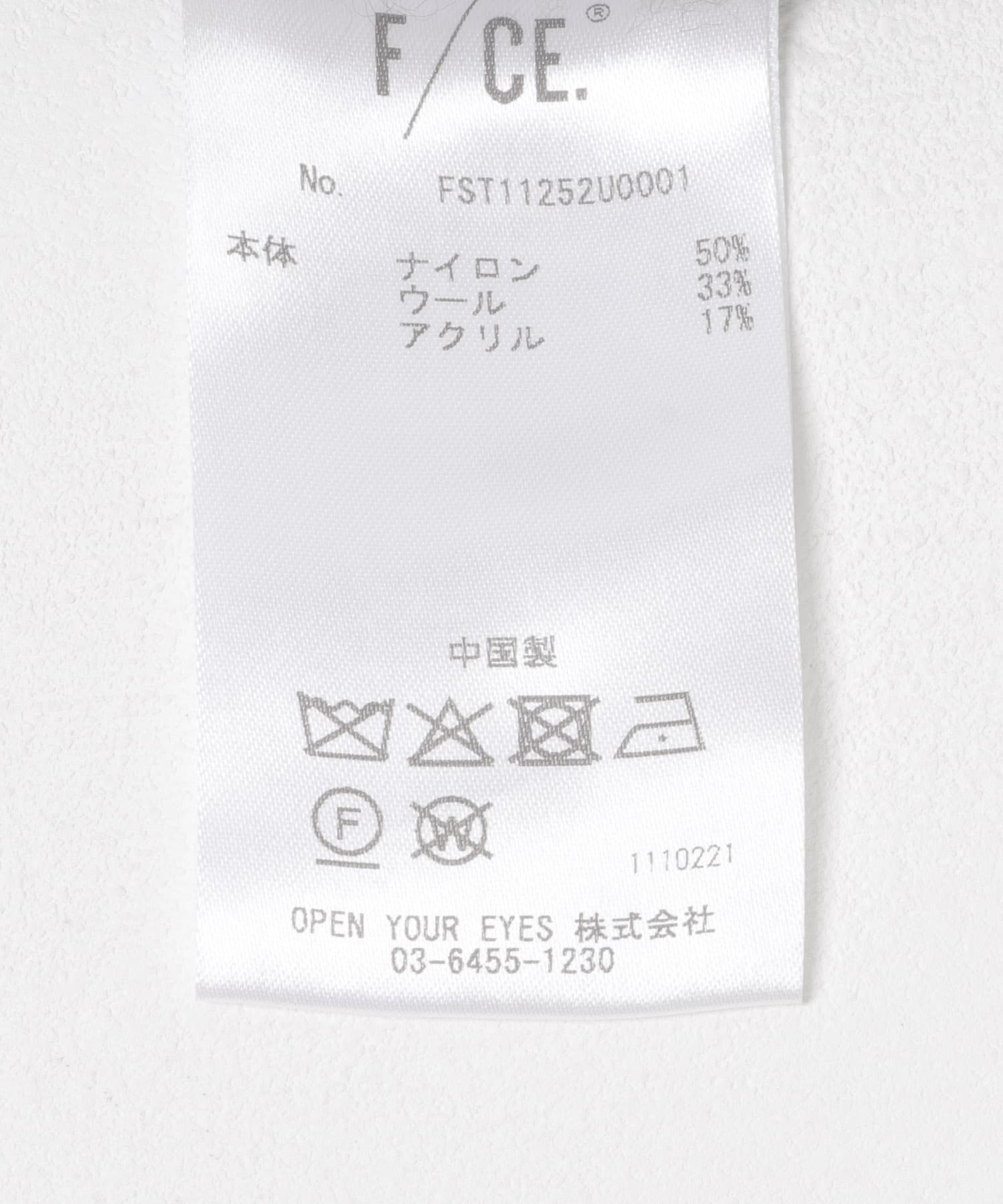 F/CE.　REVERSE PATTERN COLLAR KNIT Black S