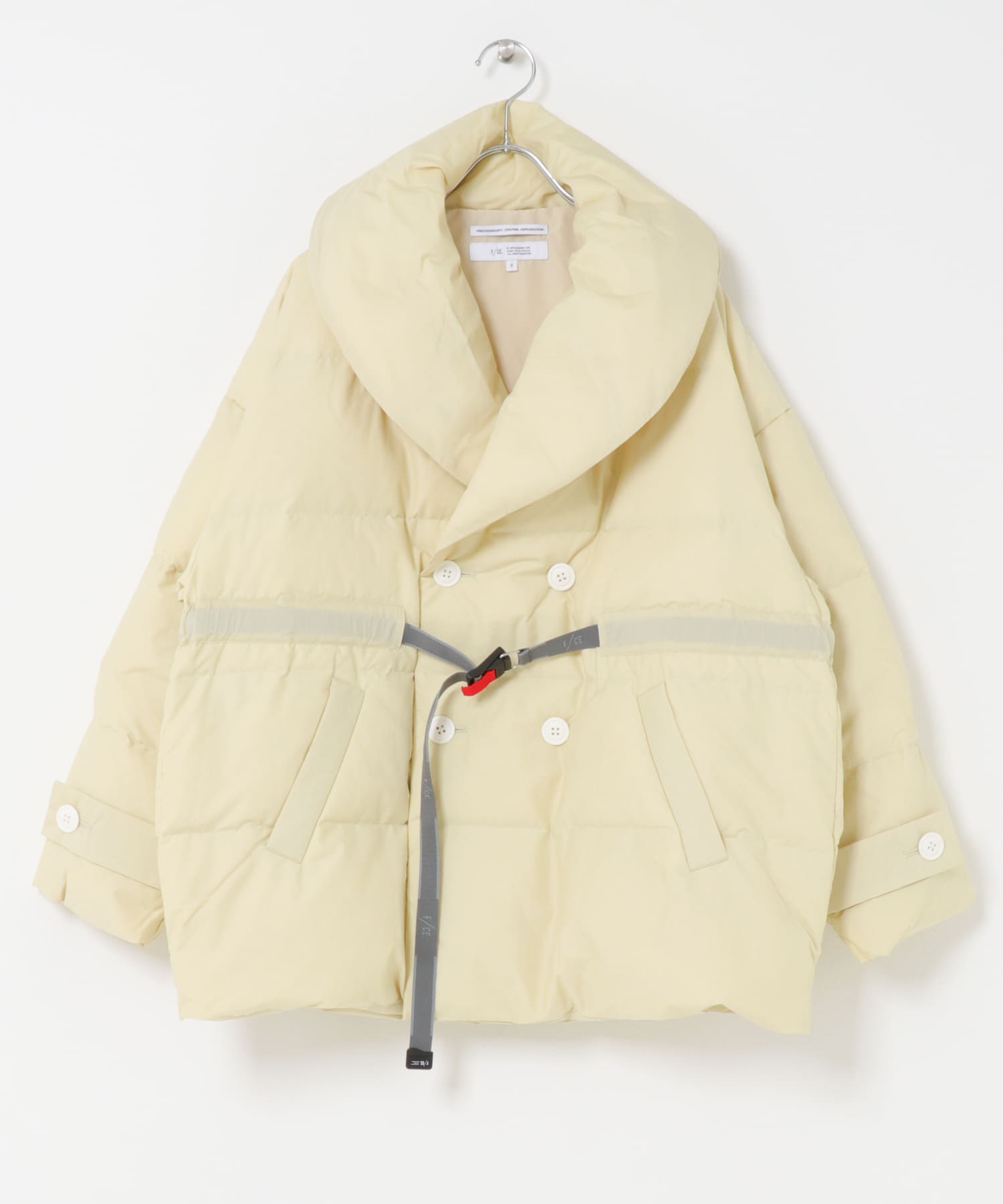F/CE.　OVERLAY SHAWL COLLAR COAT Beige S