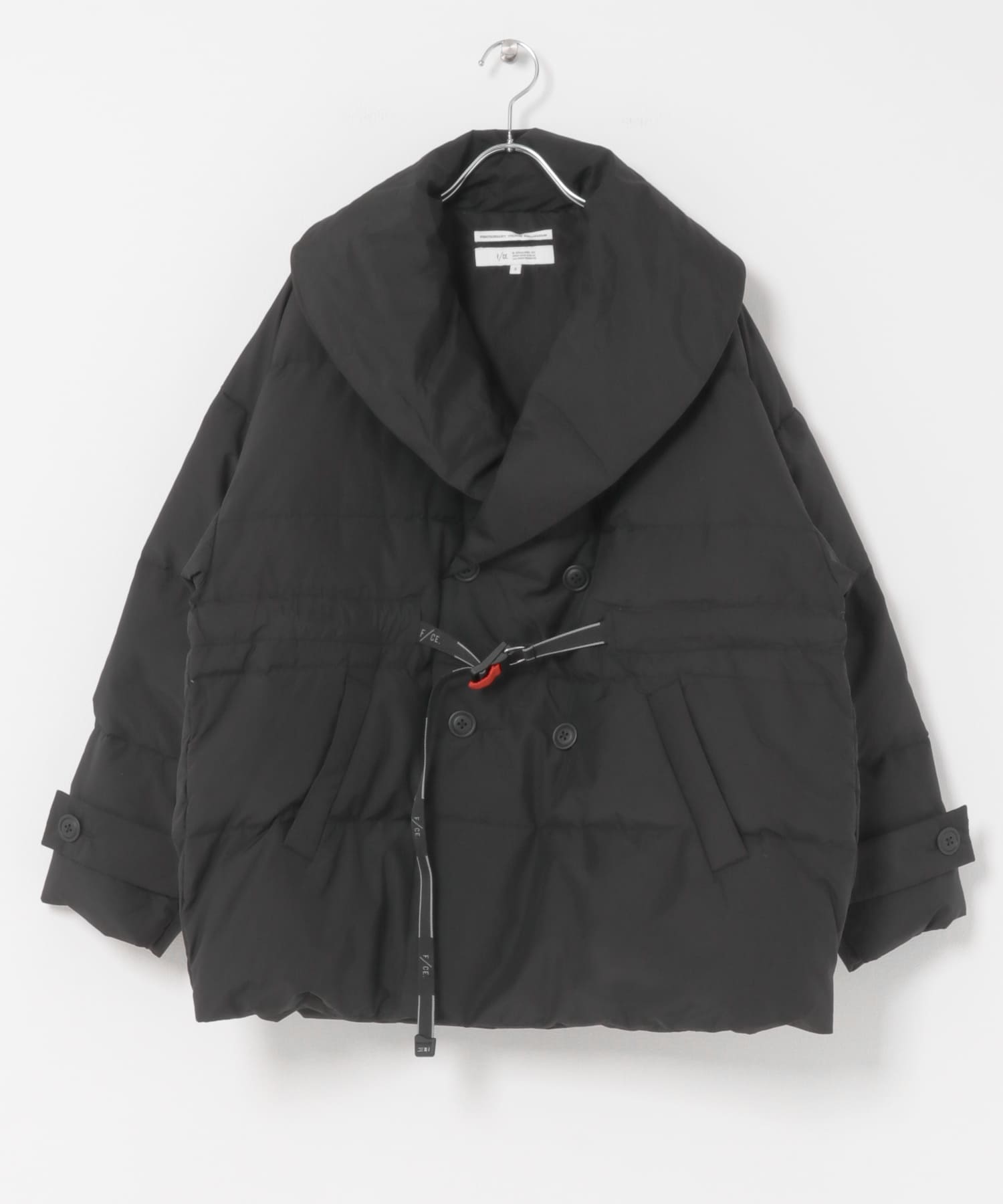 F/CE.　OVERLAY SHAWL COLLAR COAT