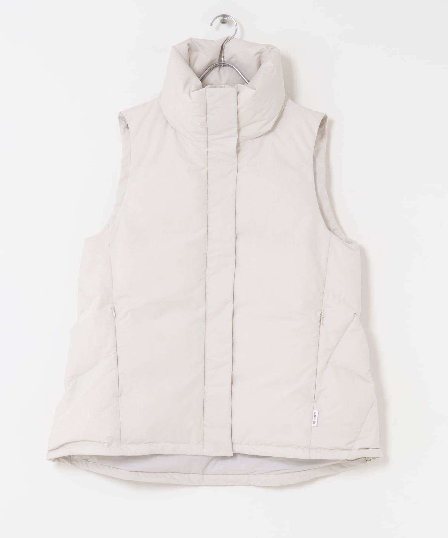 KWD　STAND COLLAR DOWN VEST Ivory FREE