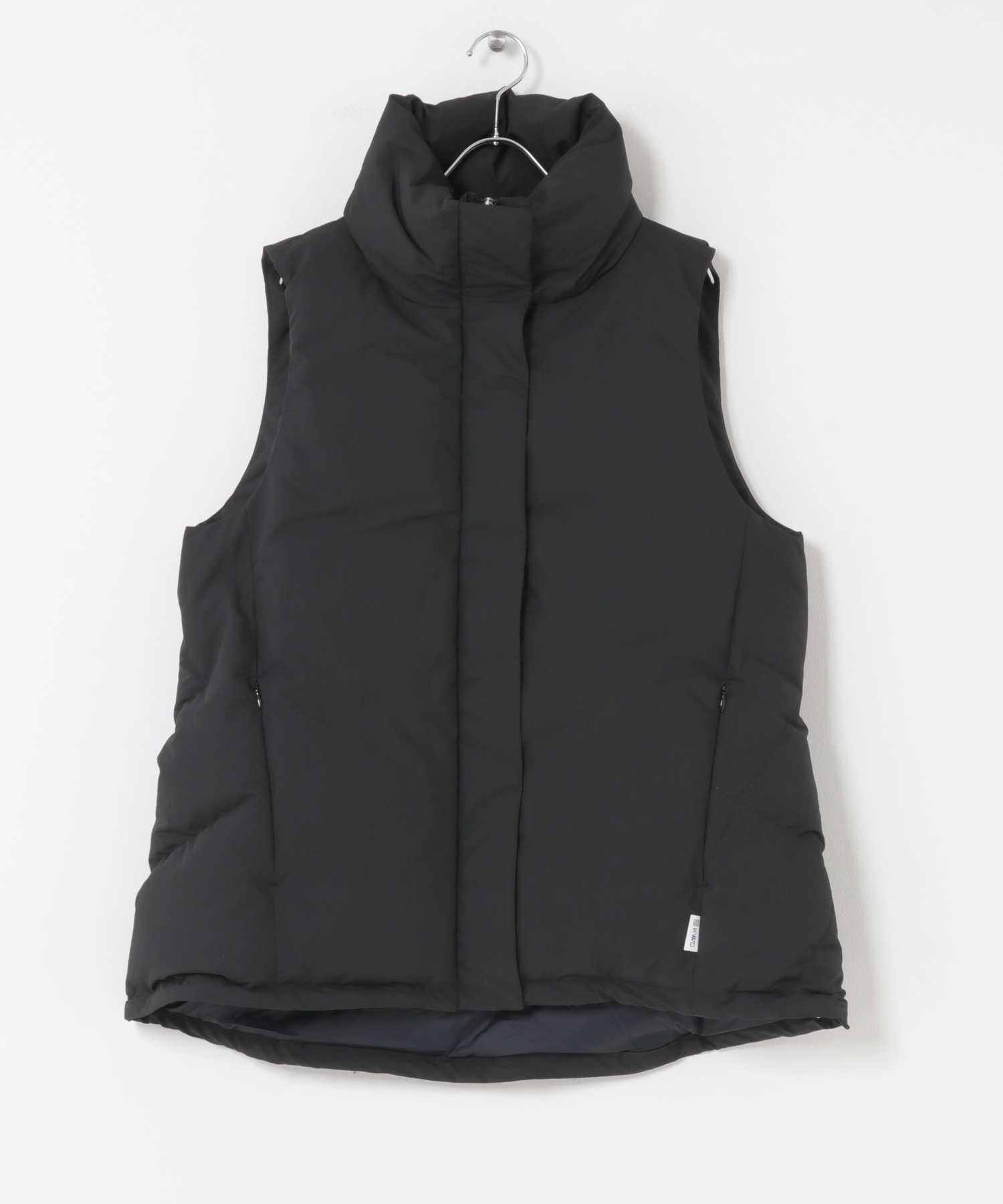 KWD　STAND COLLAR DOWN VEST Black FREE