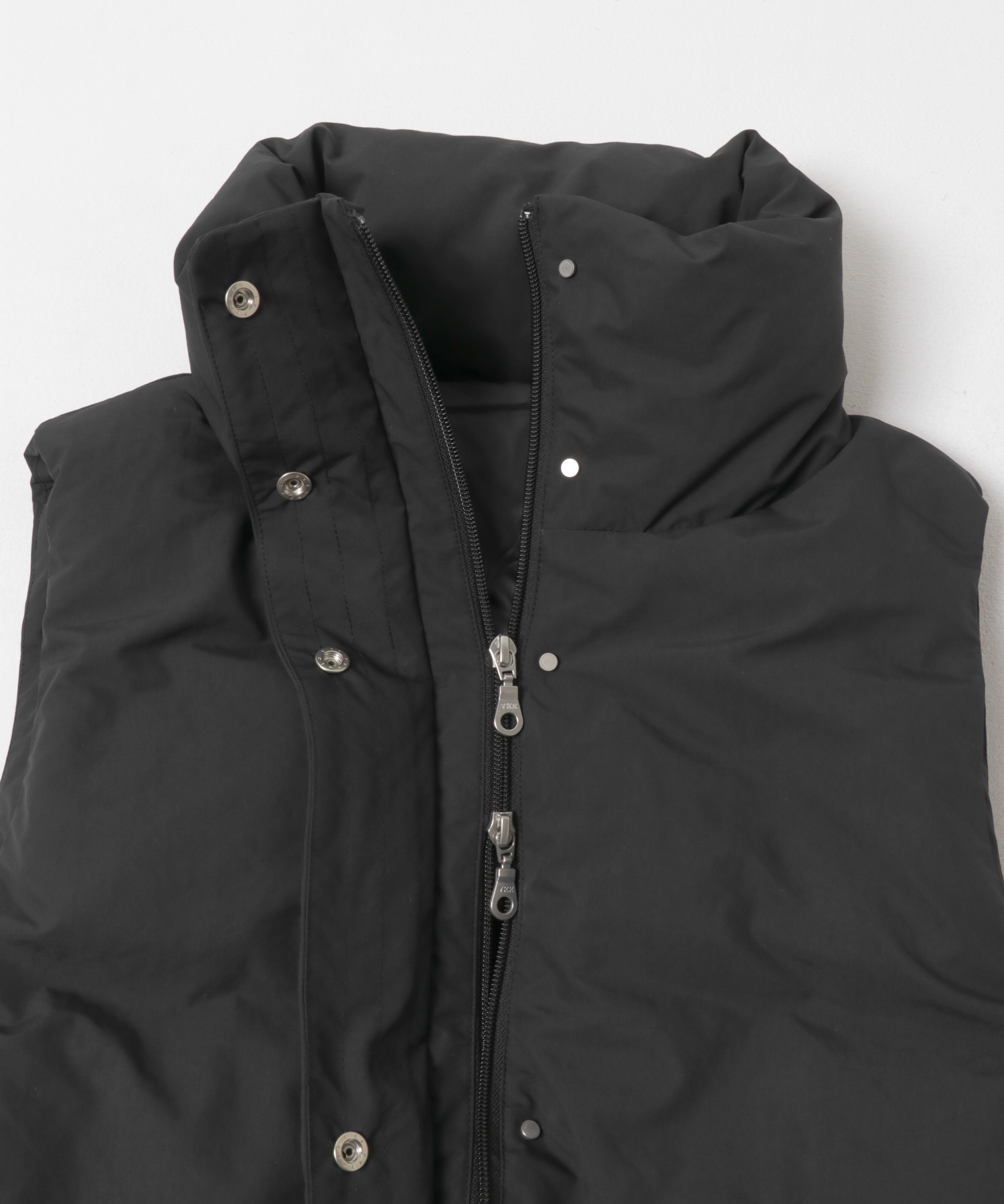 KWD　STAND COLLAR DOWN VEST Black FREE