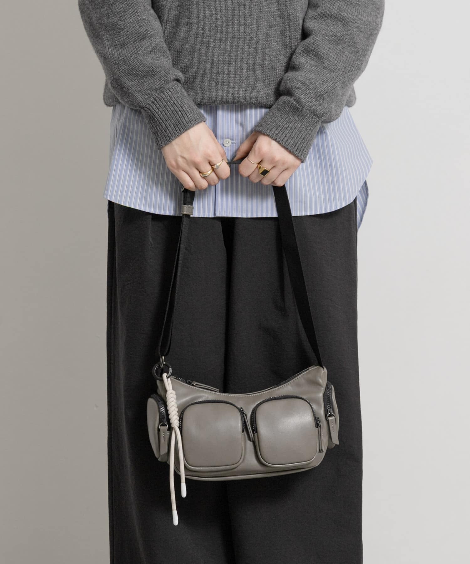 F/CE.　TECH LEATHER TACTICAL SHOULDER BROWN Free