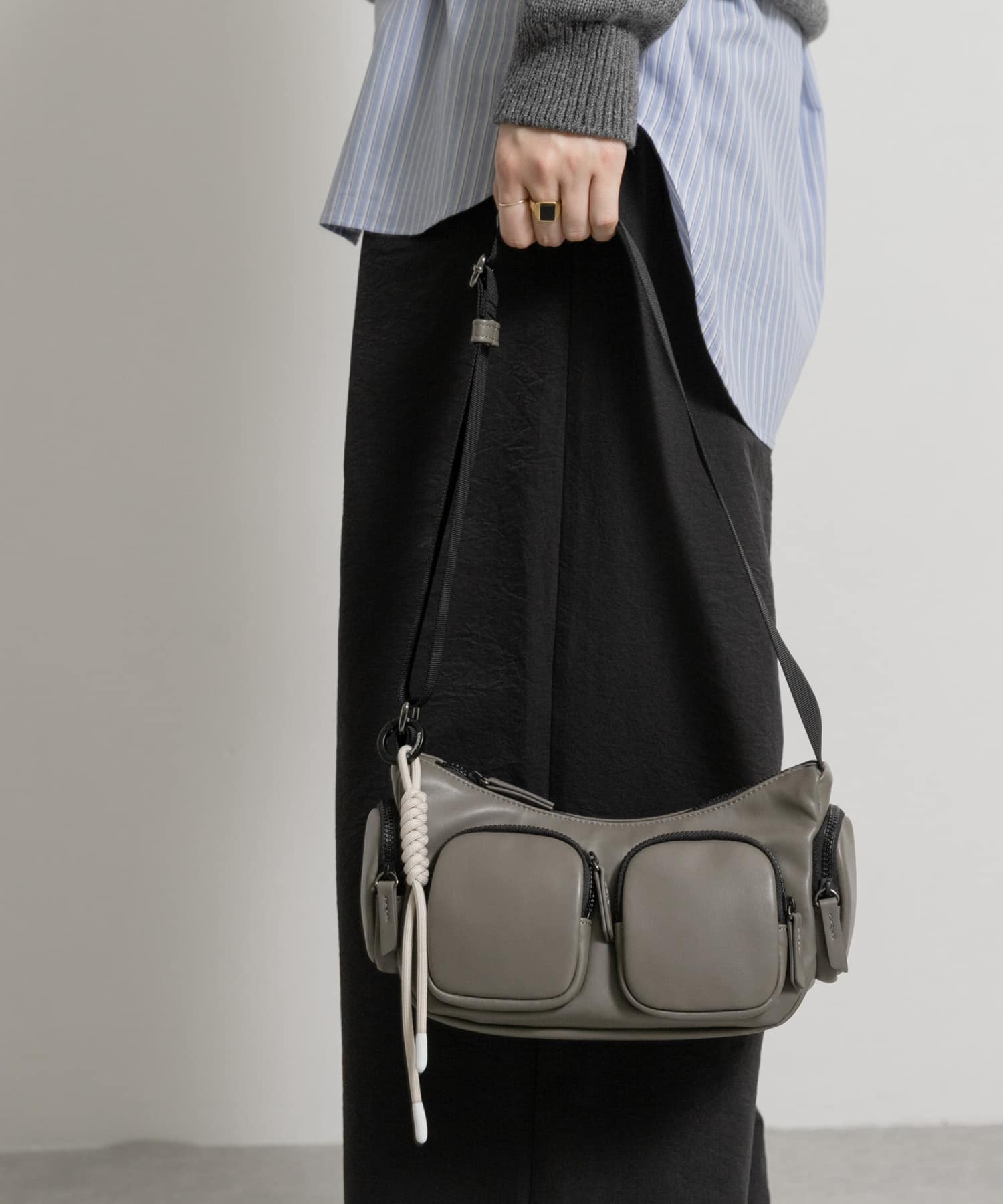 F/CE.　TECH LEATHER TACTICAL SHOULDER BROWN Free