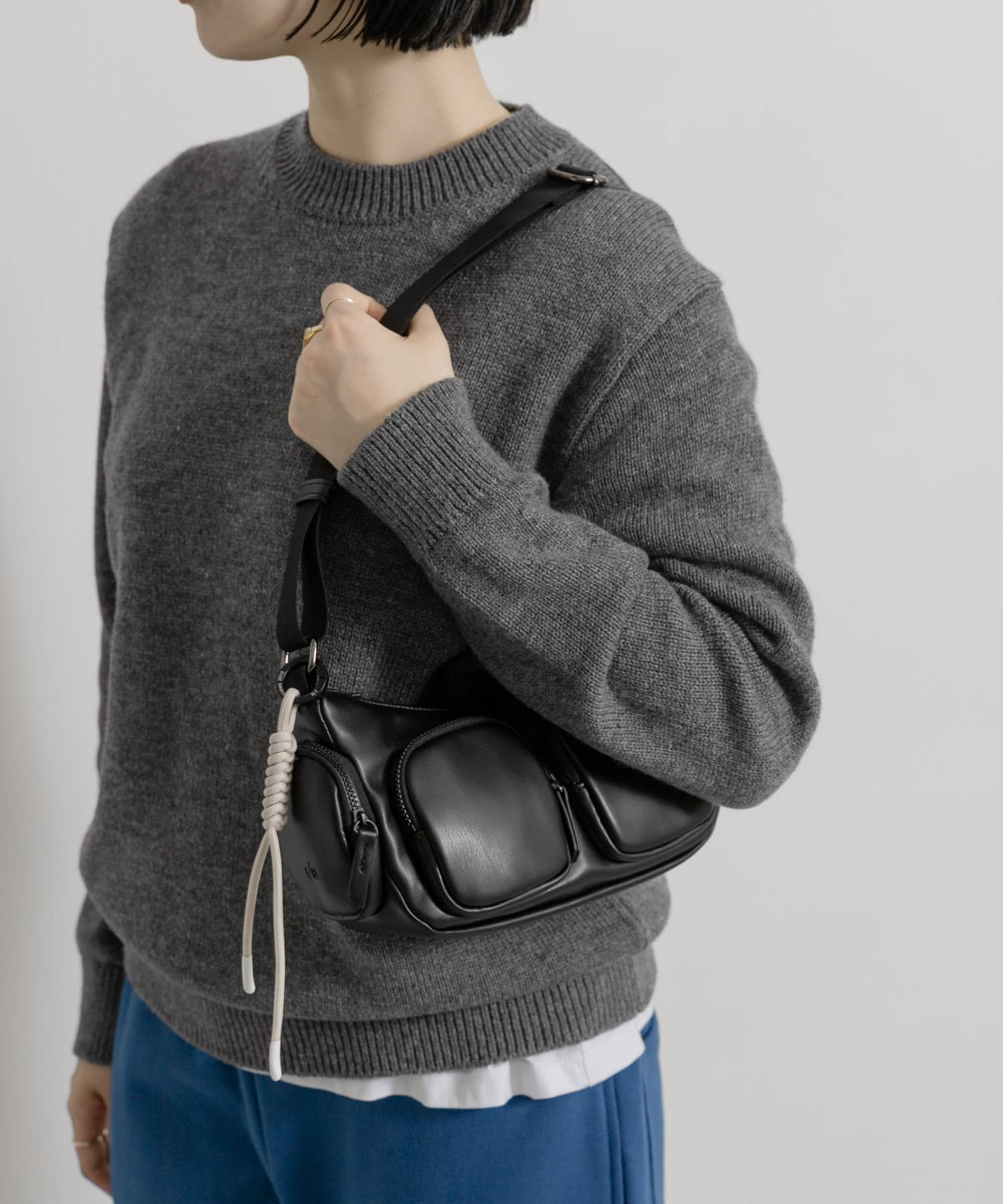 F/CE.　TECH LEATHER TACTICAL SHOULDER BLACK Free