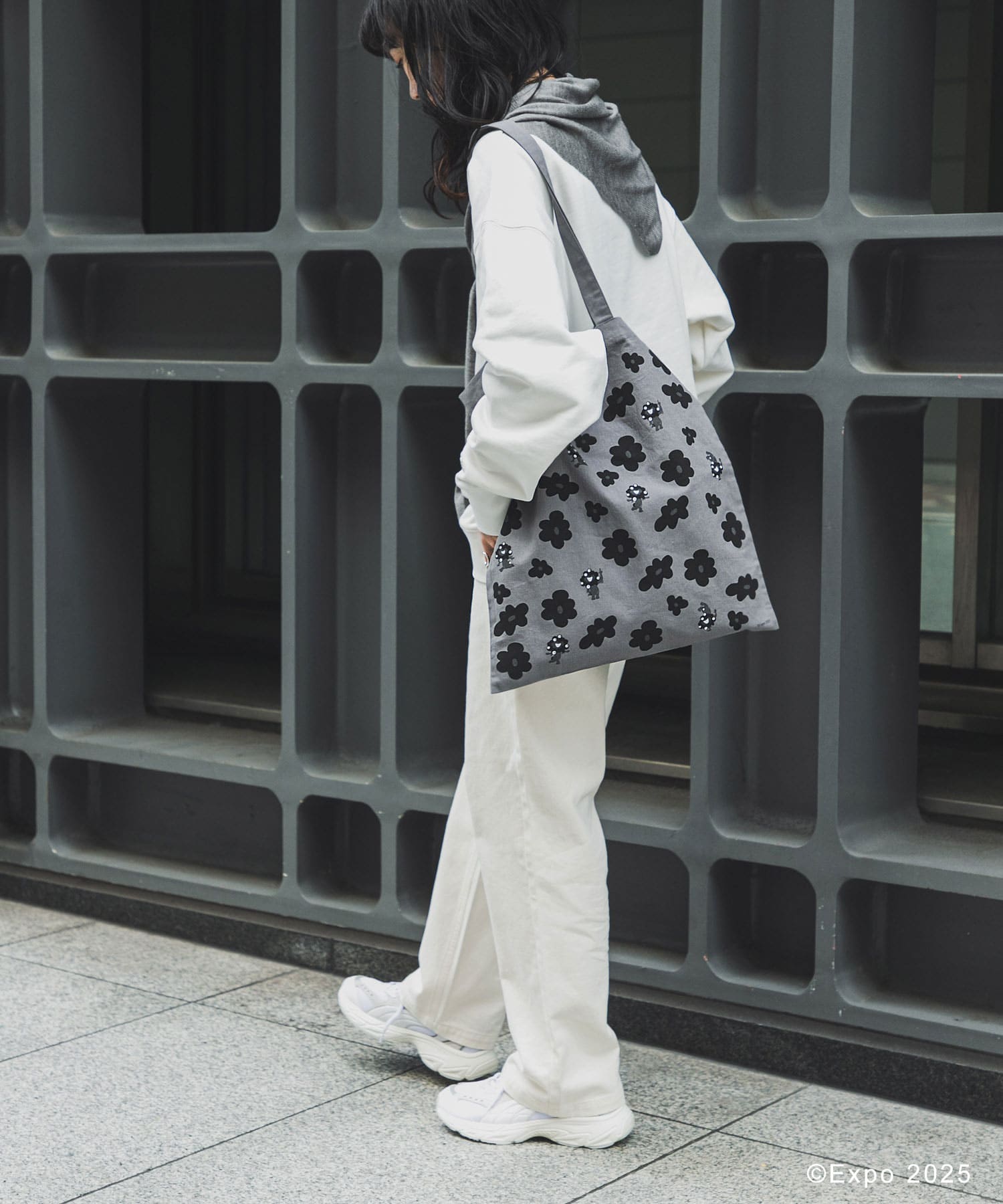 EXPO2025 TOTE-FLOWER グレー One