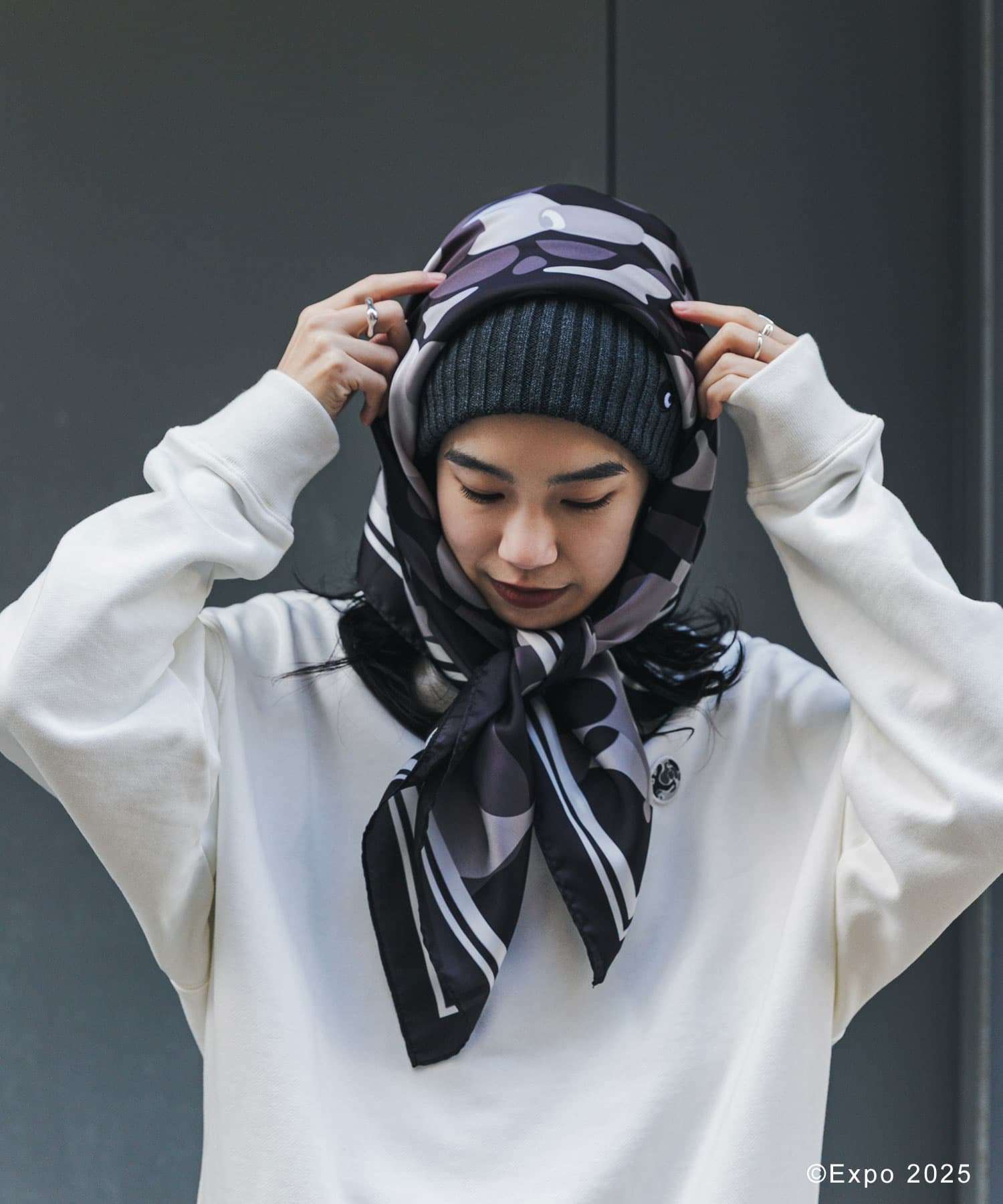 EXPO2025 SCARF BLK Free