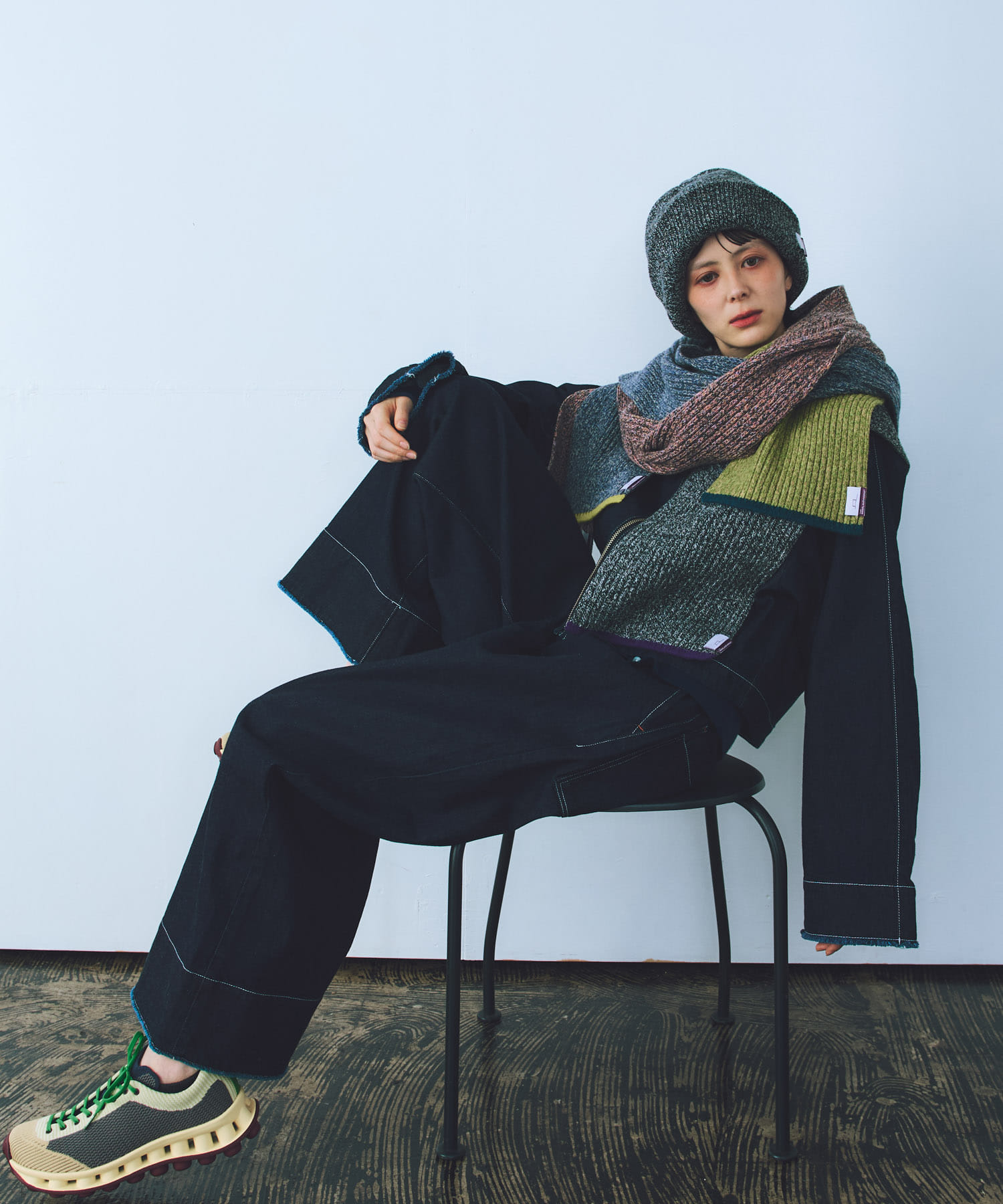 ザ グッドランド マーケット　GOOD KNIT MUFFLER PINK one