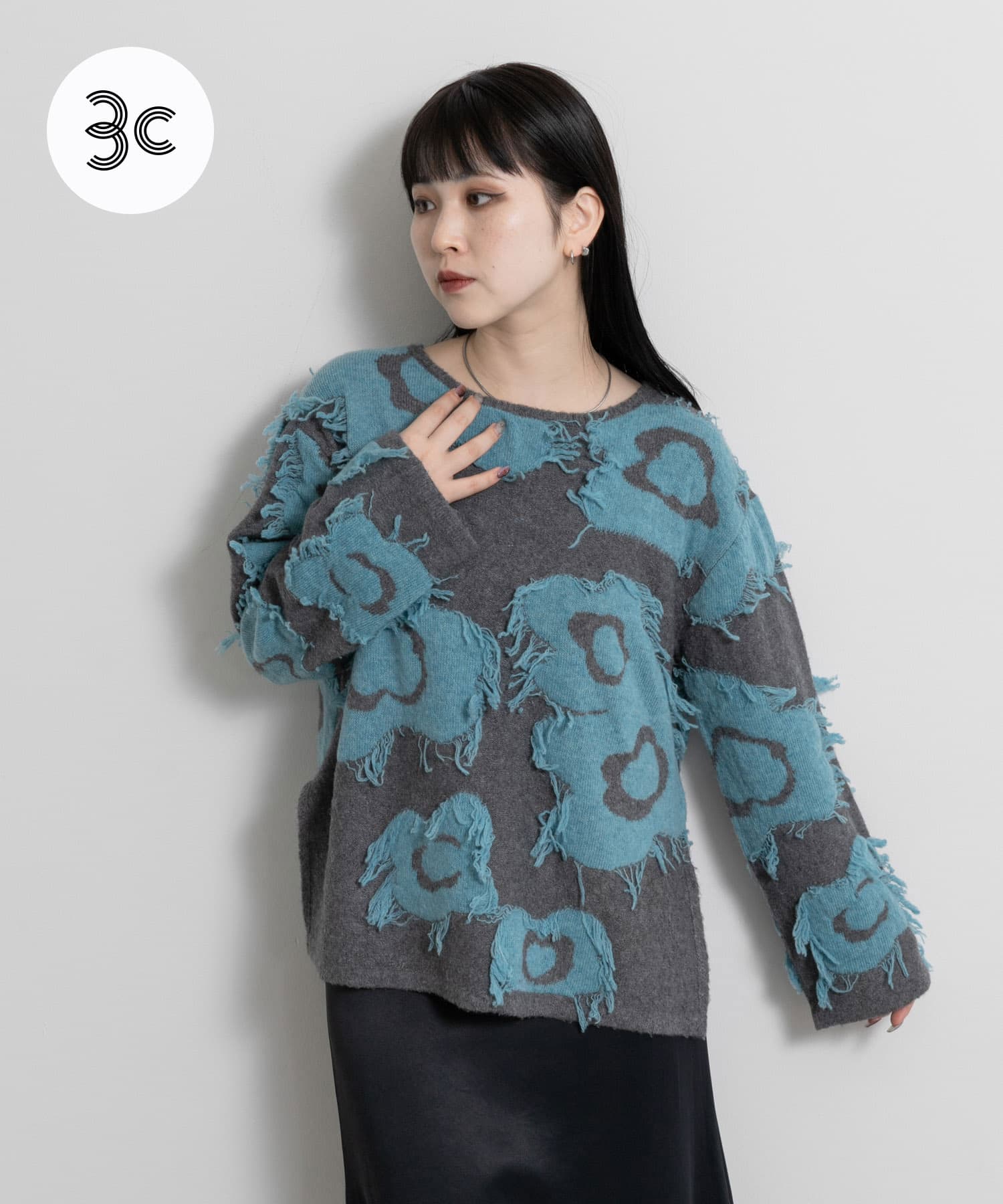 cwtch　UTOPIA FLOWER KNIT PULLOVER