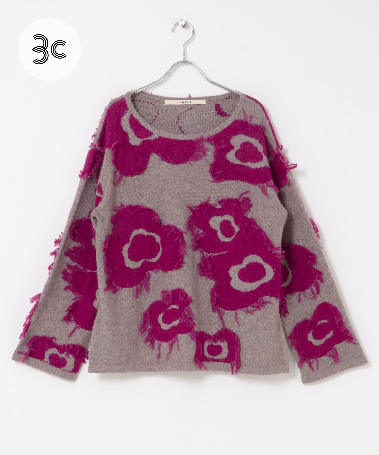 cwtch　UTOPIA FLOWER KNIT PULLOVER