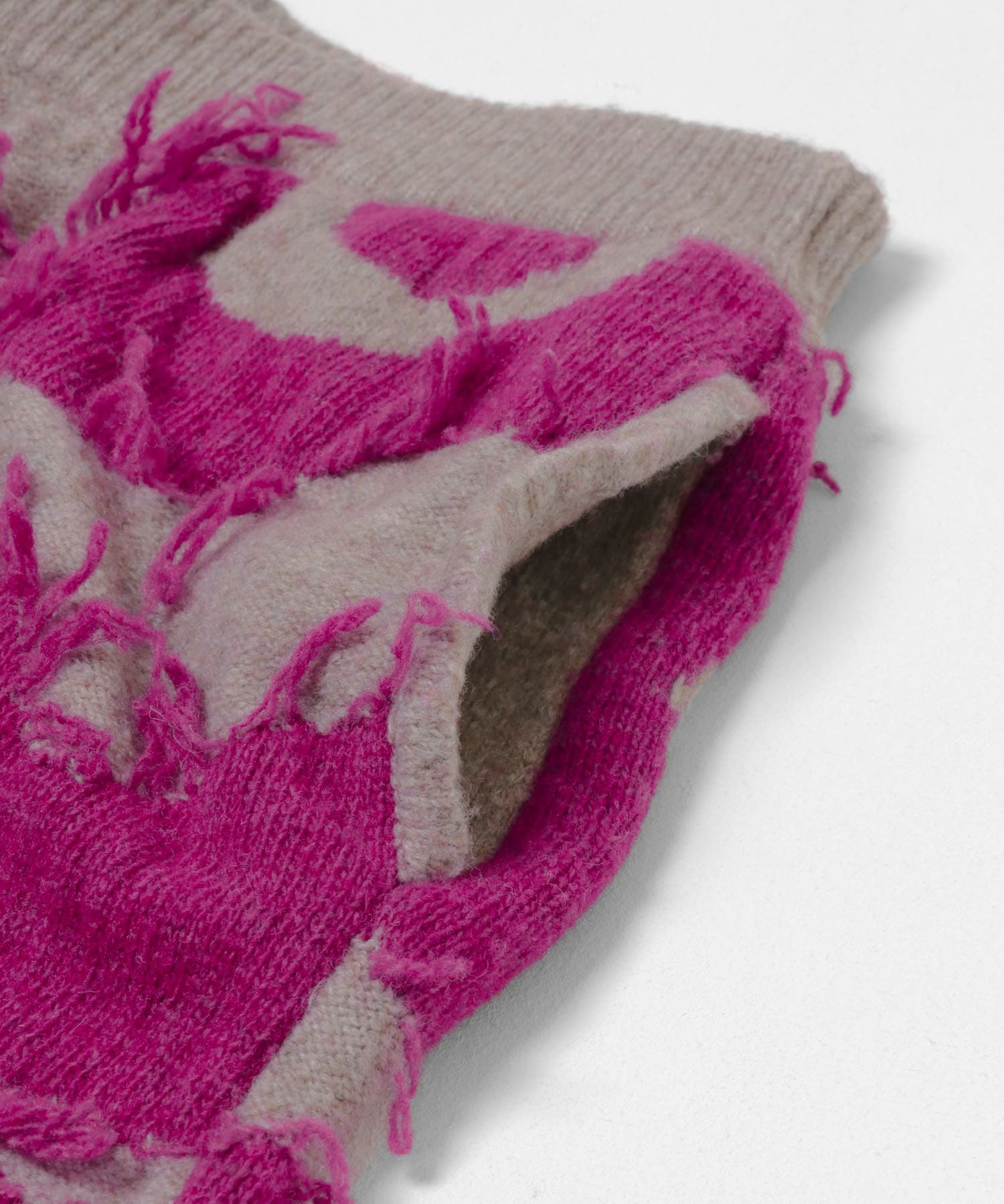 cwtch　UTOPIA FLOWER KNIT PANTS BEG×PINK FREE