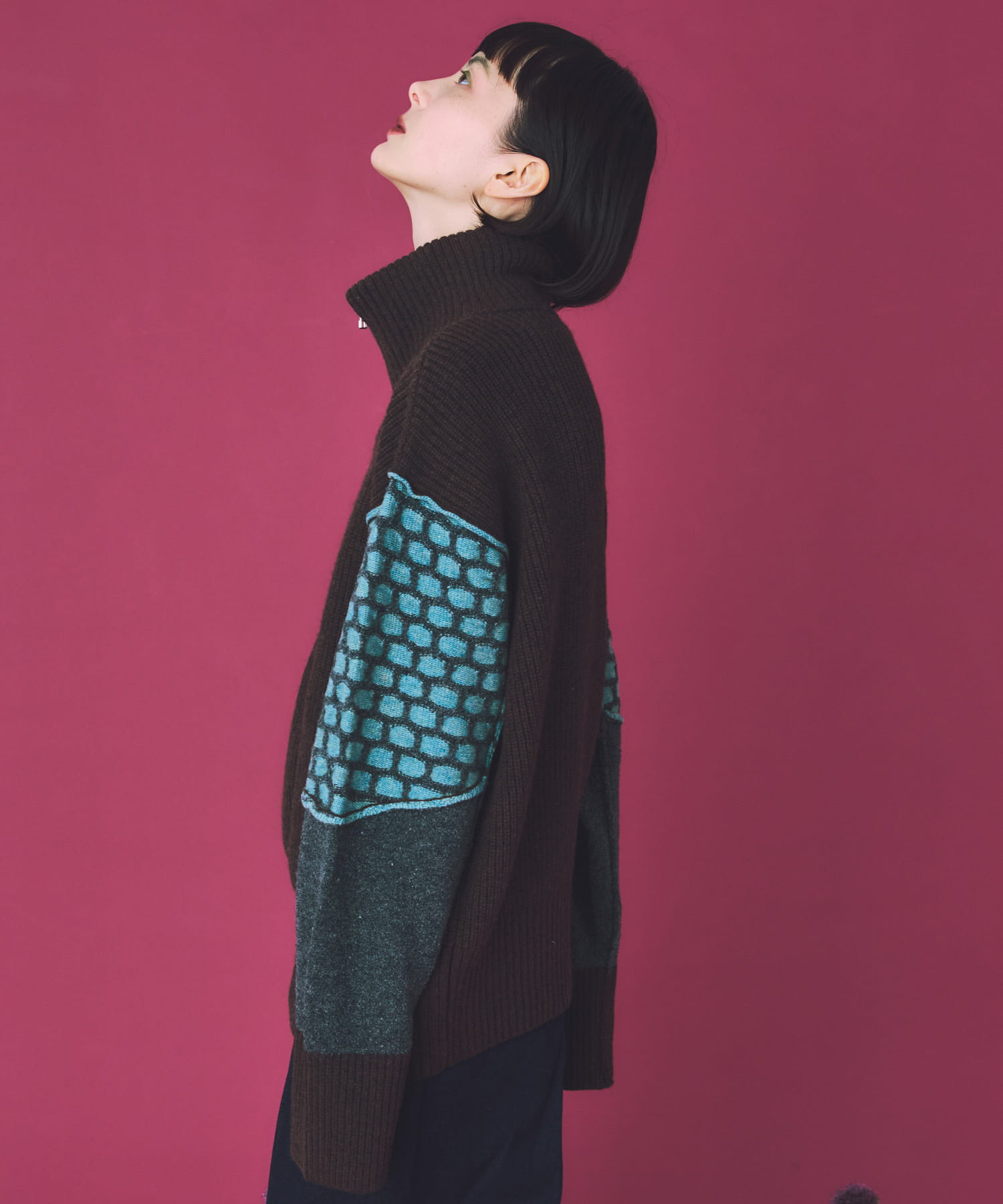 cwtch　MIX PATTERND KNIT