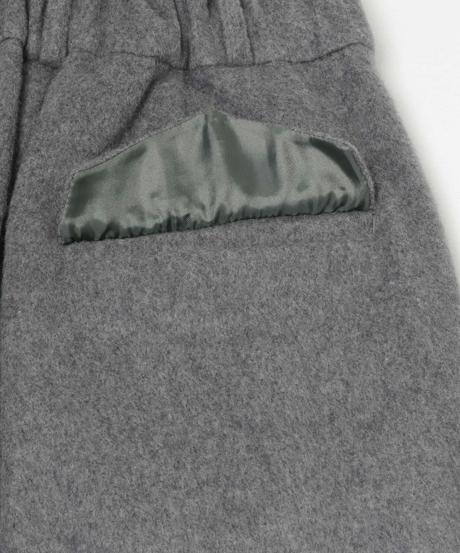 cwtch　WOOL SLIT WIDE PANTS GREY FREE