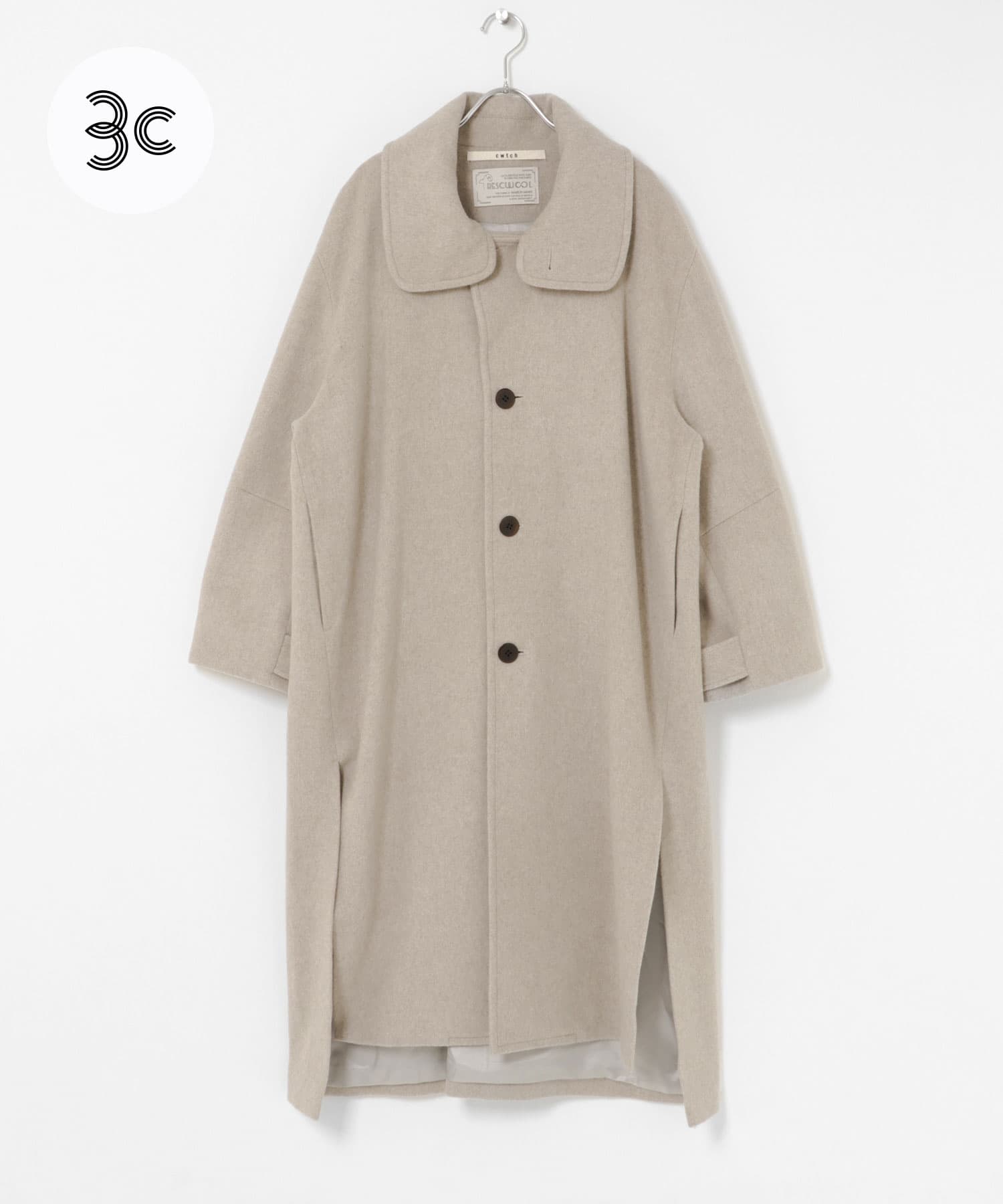 cwtch　WOOL LONG COAT OAT FREE