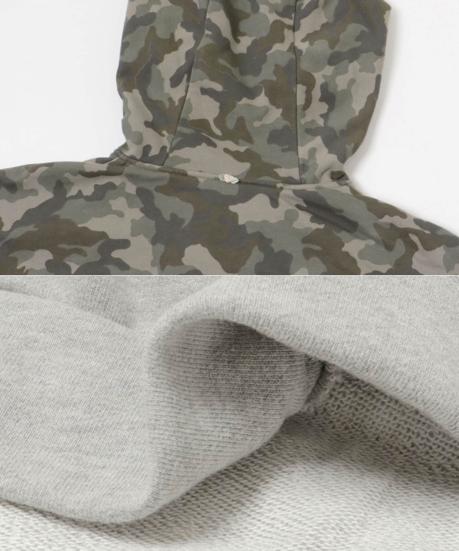 neith.tokyo Layered Crush Hoodie(Free Camo×Gray): トップス｜URBAN