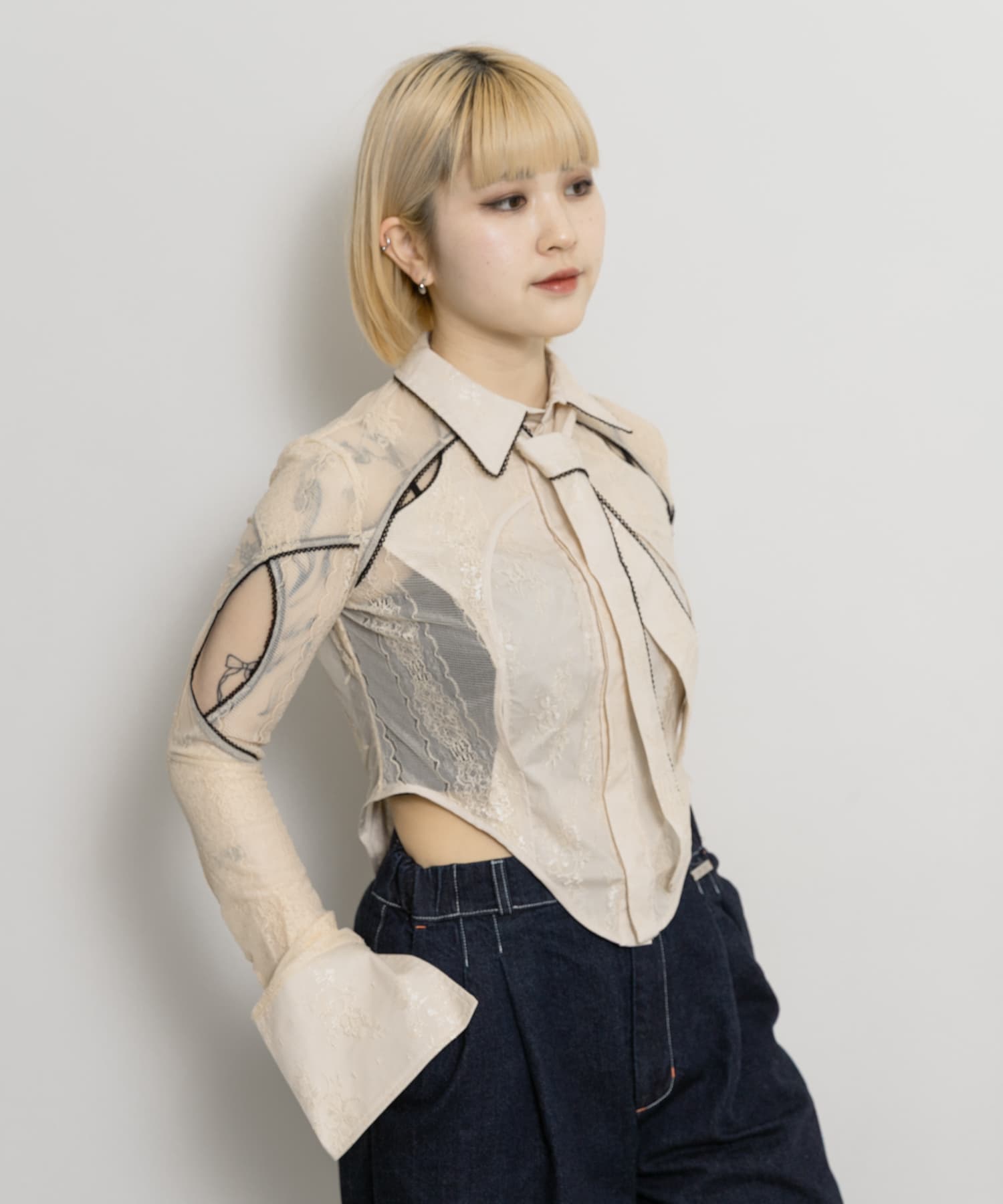 neith.tokyo　Classic Lace Shirt