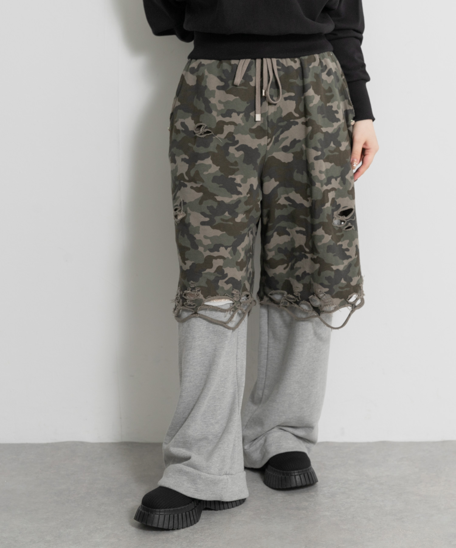 neith.tokyo　Layered Crush Pants