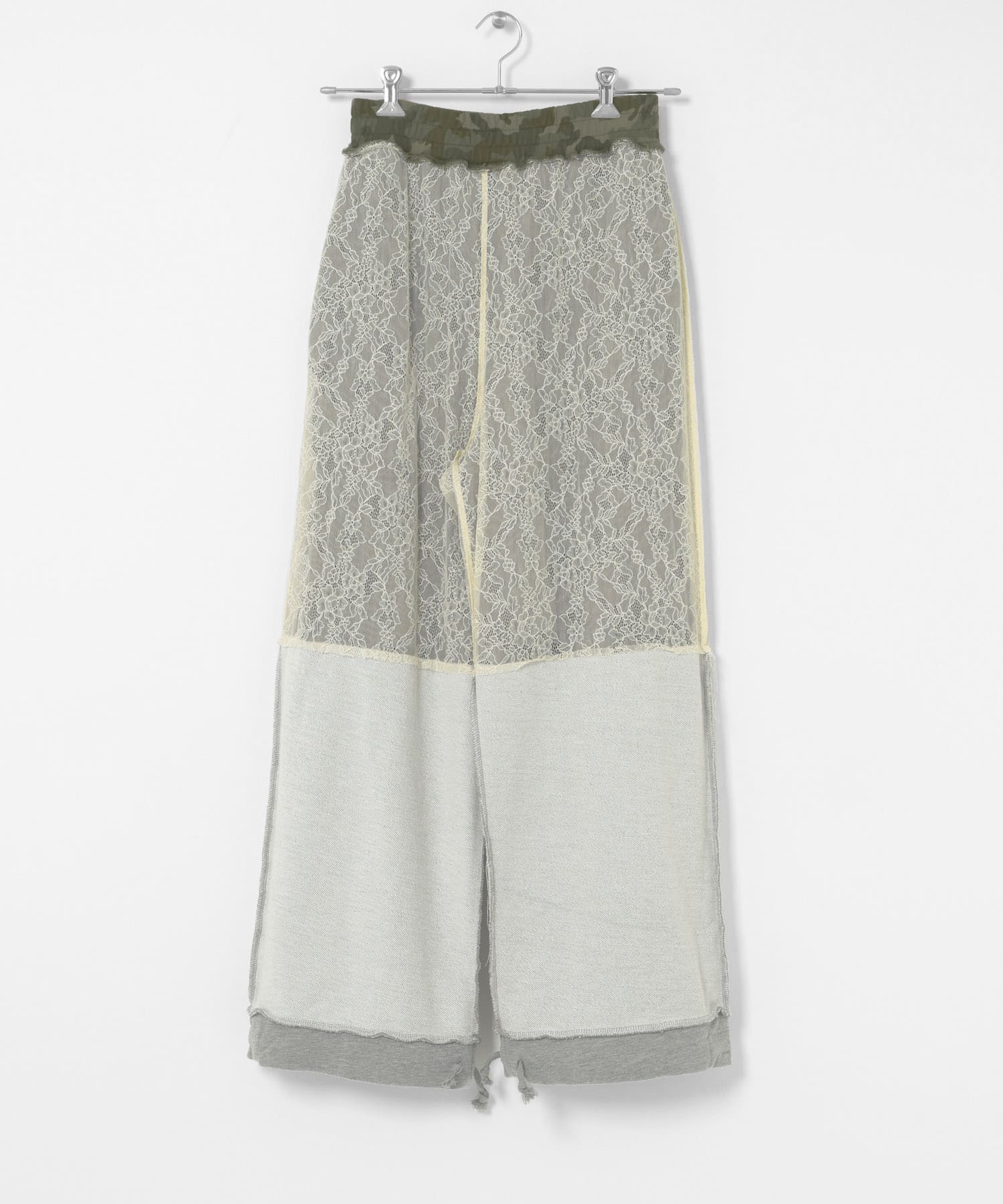 neith.tokyo　Layered Crush Pants Camo×Gray Free