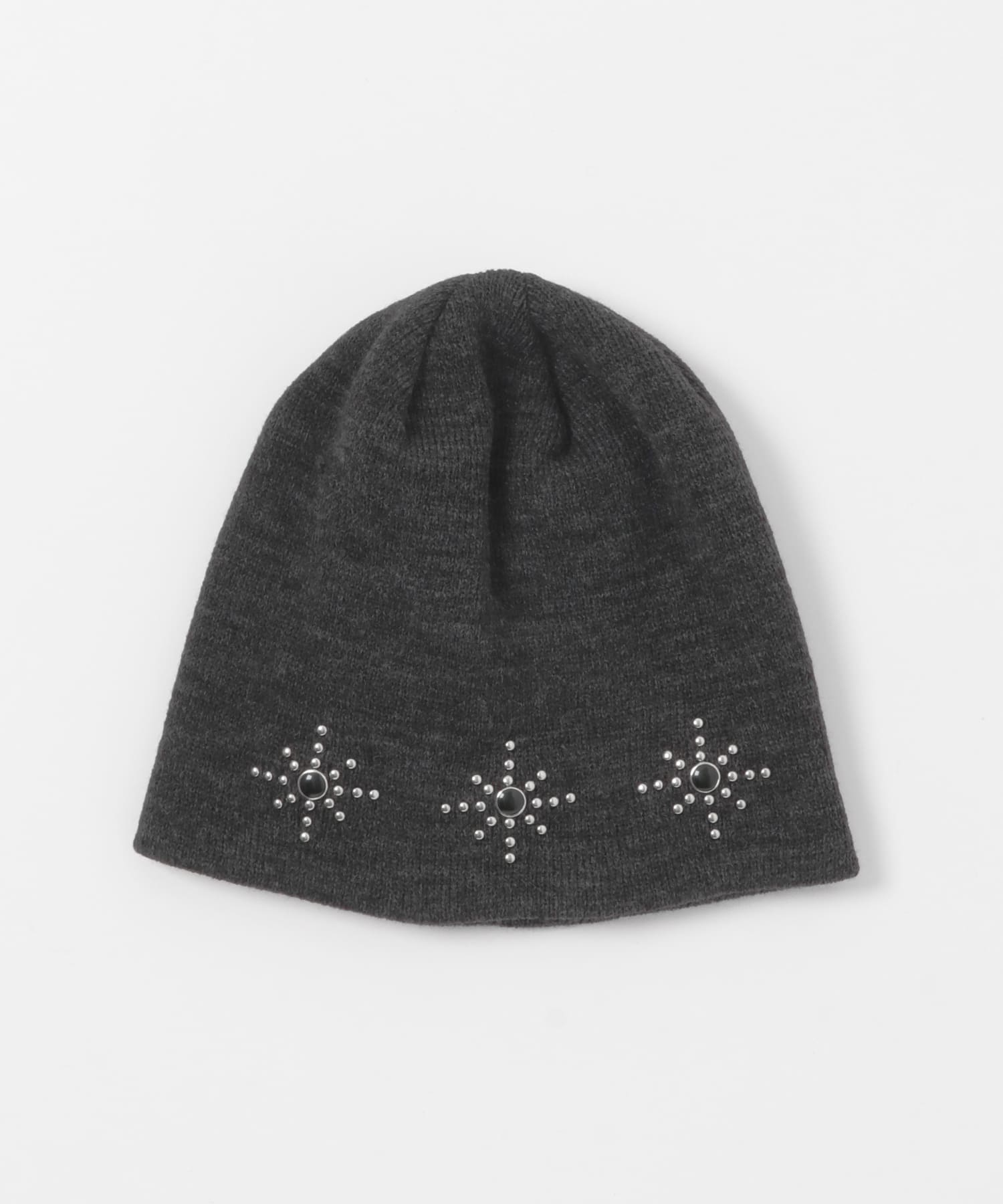 neith.tokyo　Metal Studs Beanie Gray Free