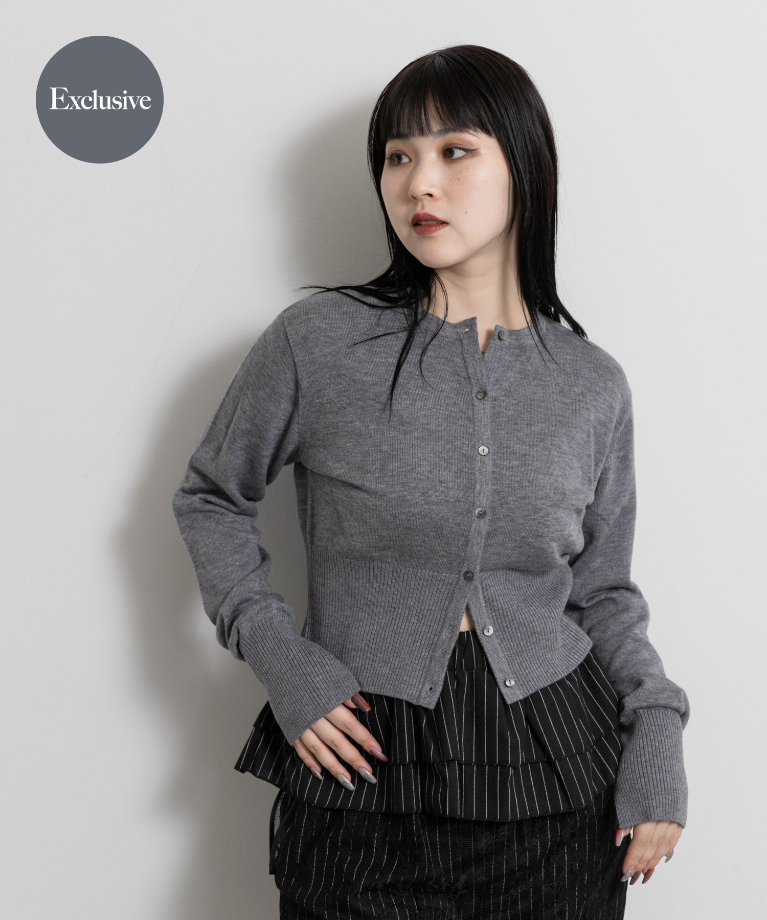 MIDIUMISOLID×THE GOODLAND MARKET　crew neck shortC/D