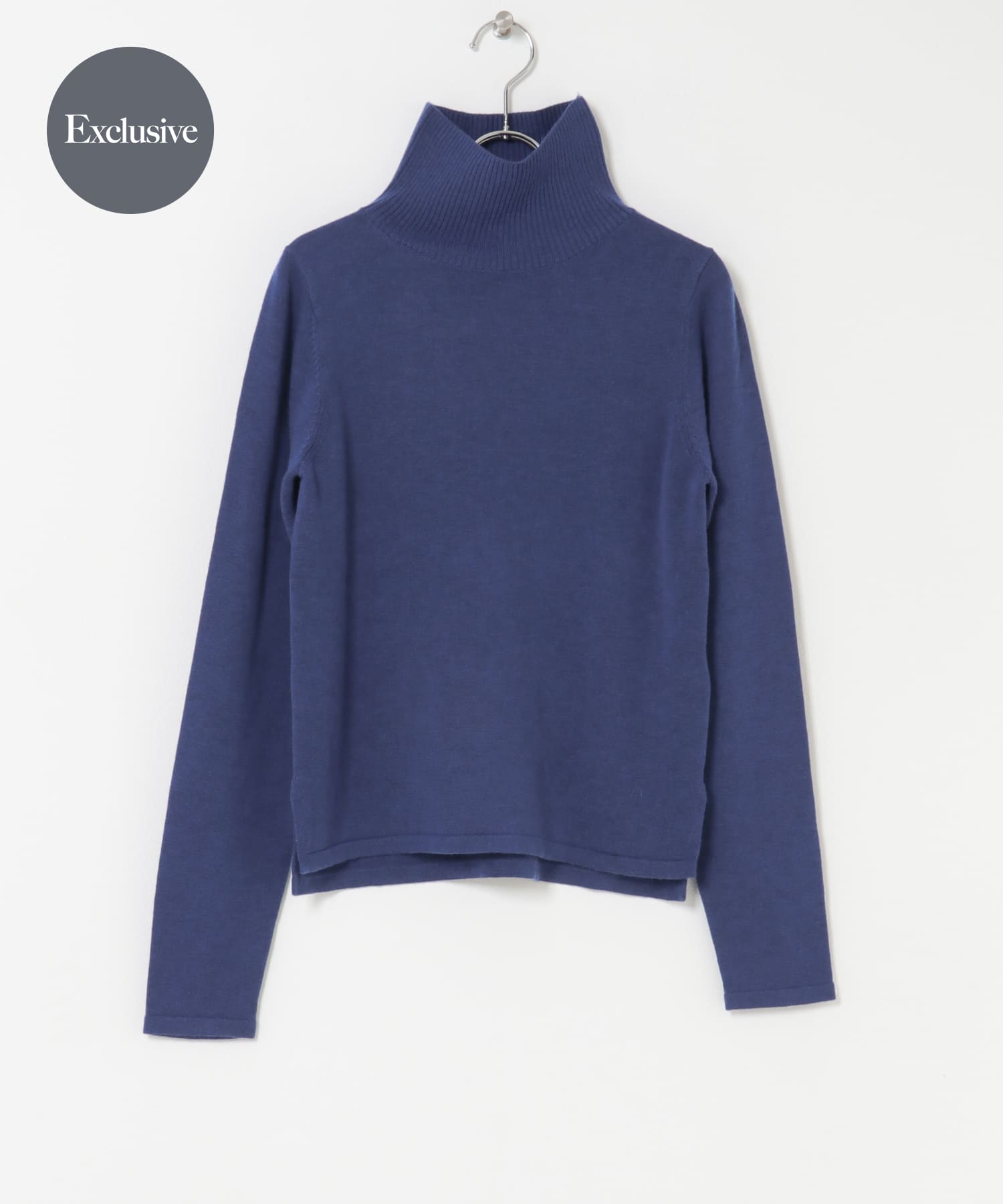『別注』MIDIUMISOLID×THE GOODLAND MARKET　turtle neck PO blue FREE