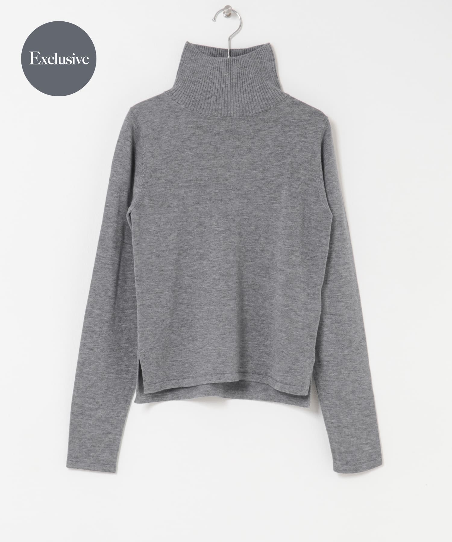 『別注』MIDIUMISOLID×THE GOODLAND MARKET　turtle neck PO Gray FREE