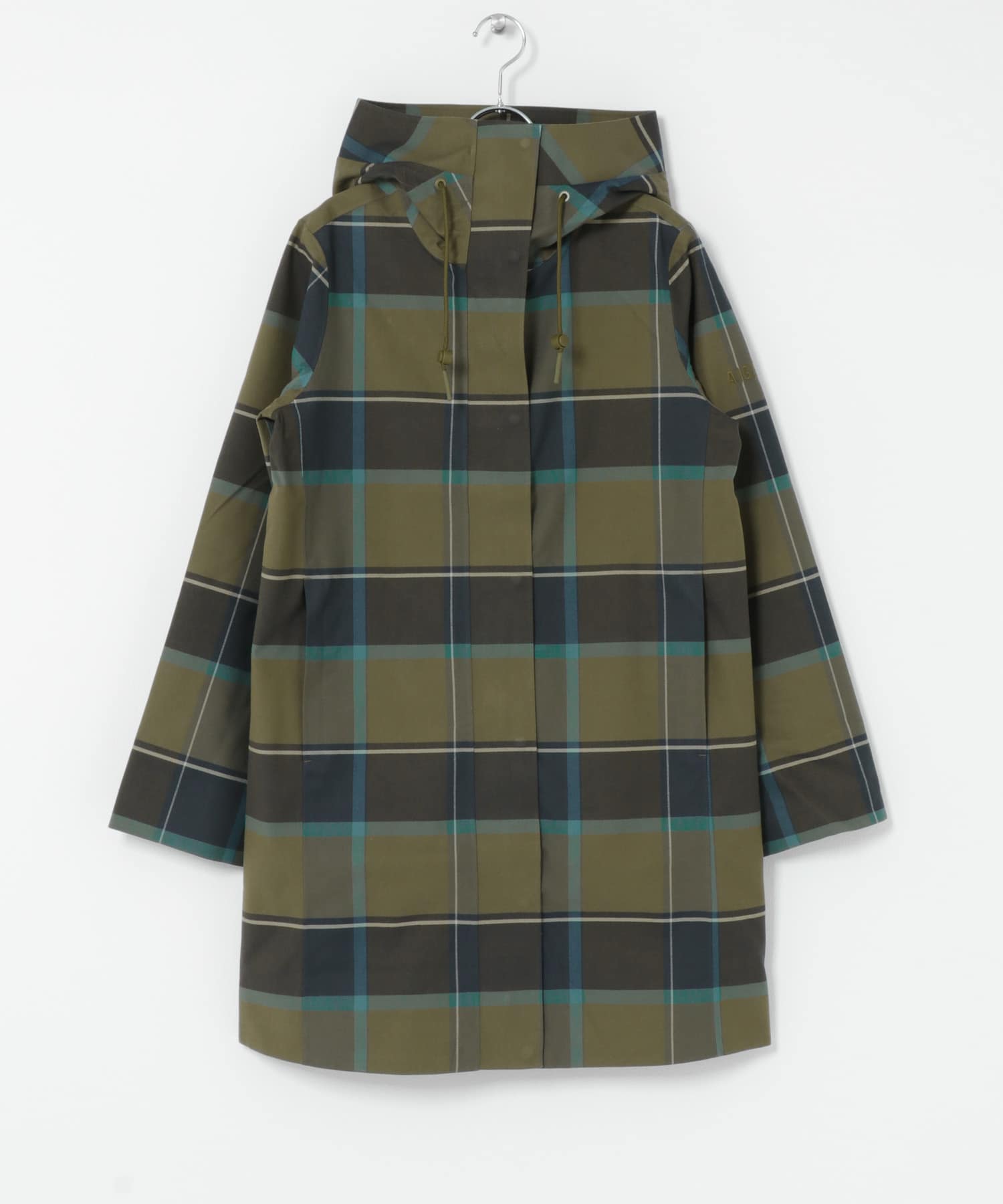 AIGLE　透湿防水 チェックパターンロングジャケット