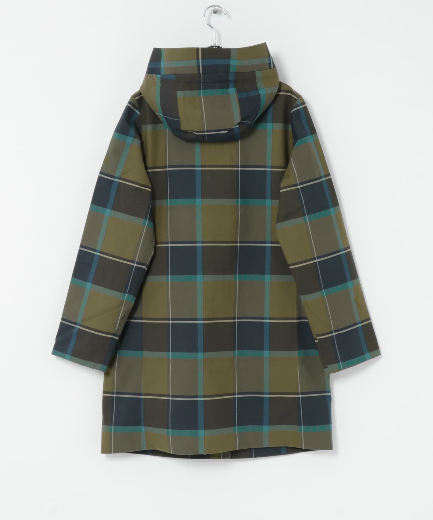 AIGLE　透湿防水 チェックパターンロングジャケット TERRA 34