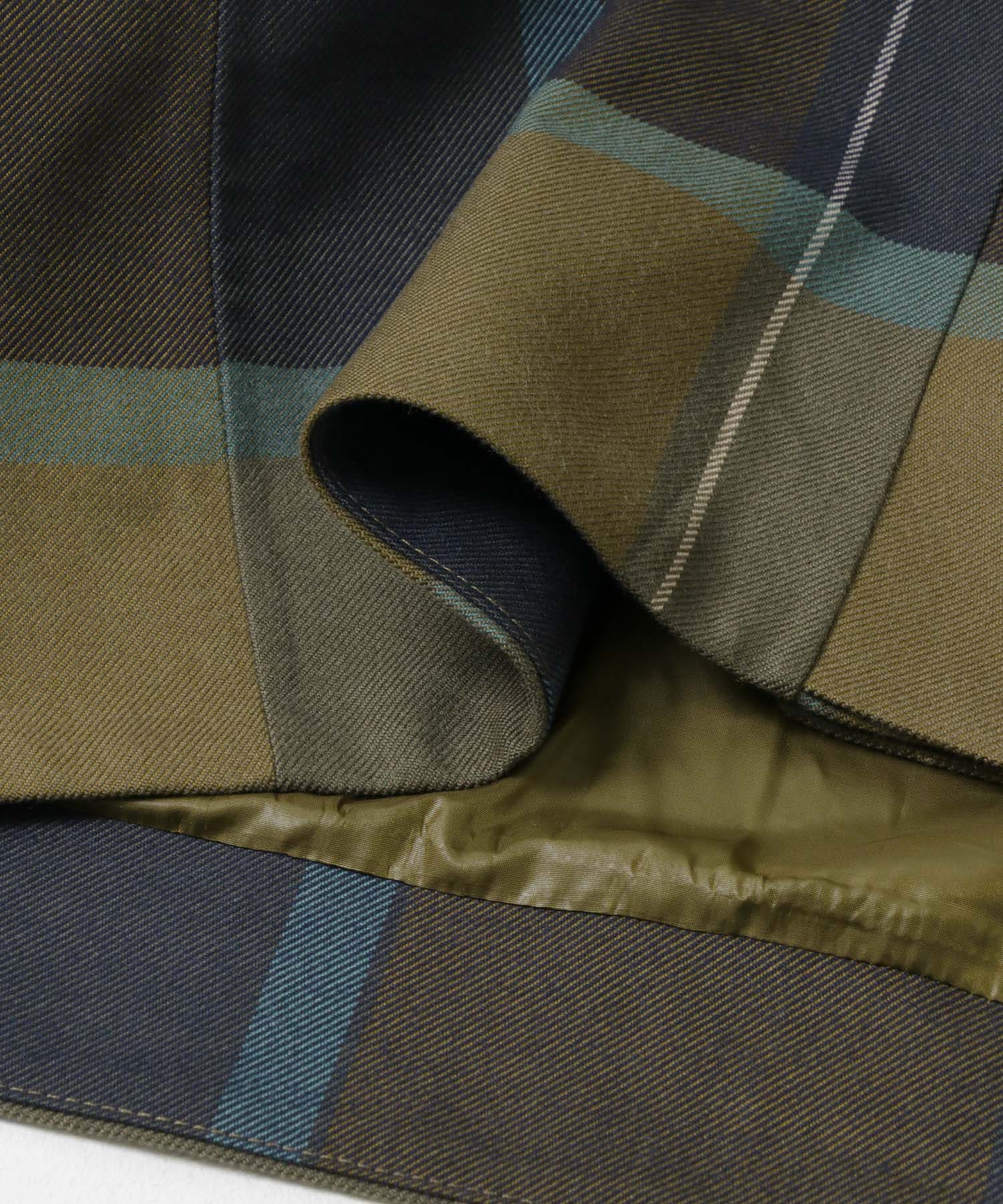 AIGLE　透湿防水 チェックパターンロングジャケット TERRA 34