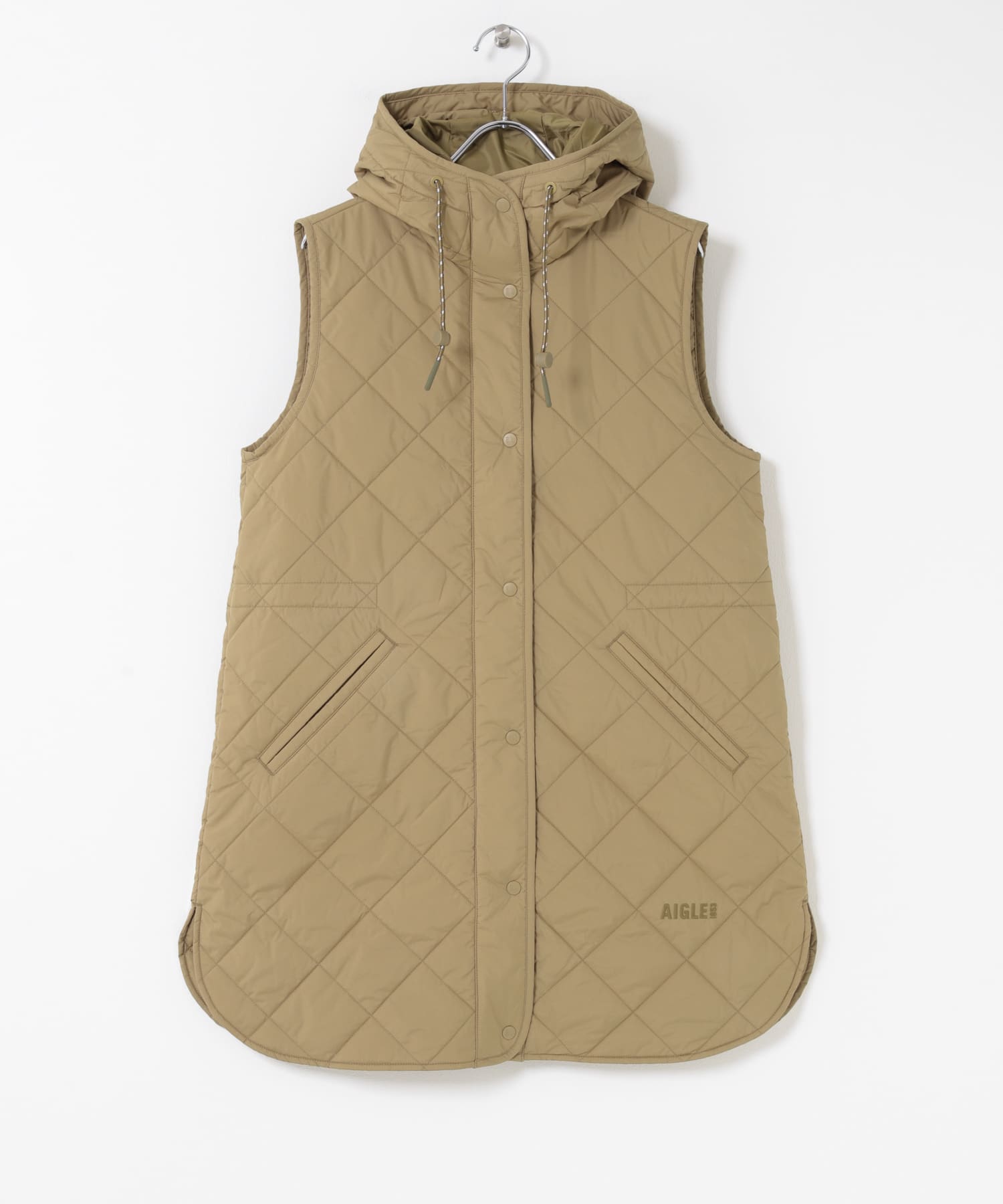 AIGLE　撥水 インサレーション ダイヤモンドキルティングミドルベスト ESPRESSO 36