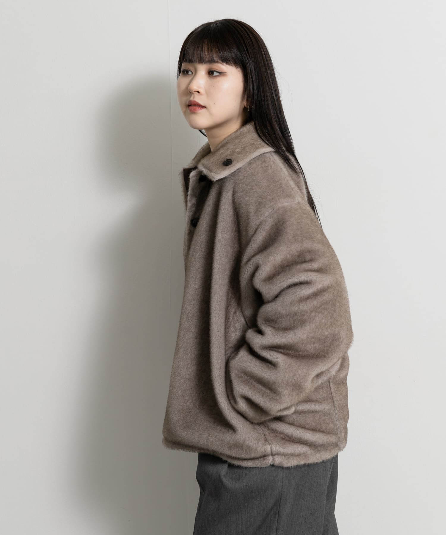 &her　Reversible Fur Blouson