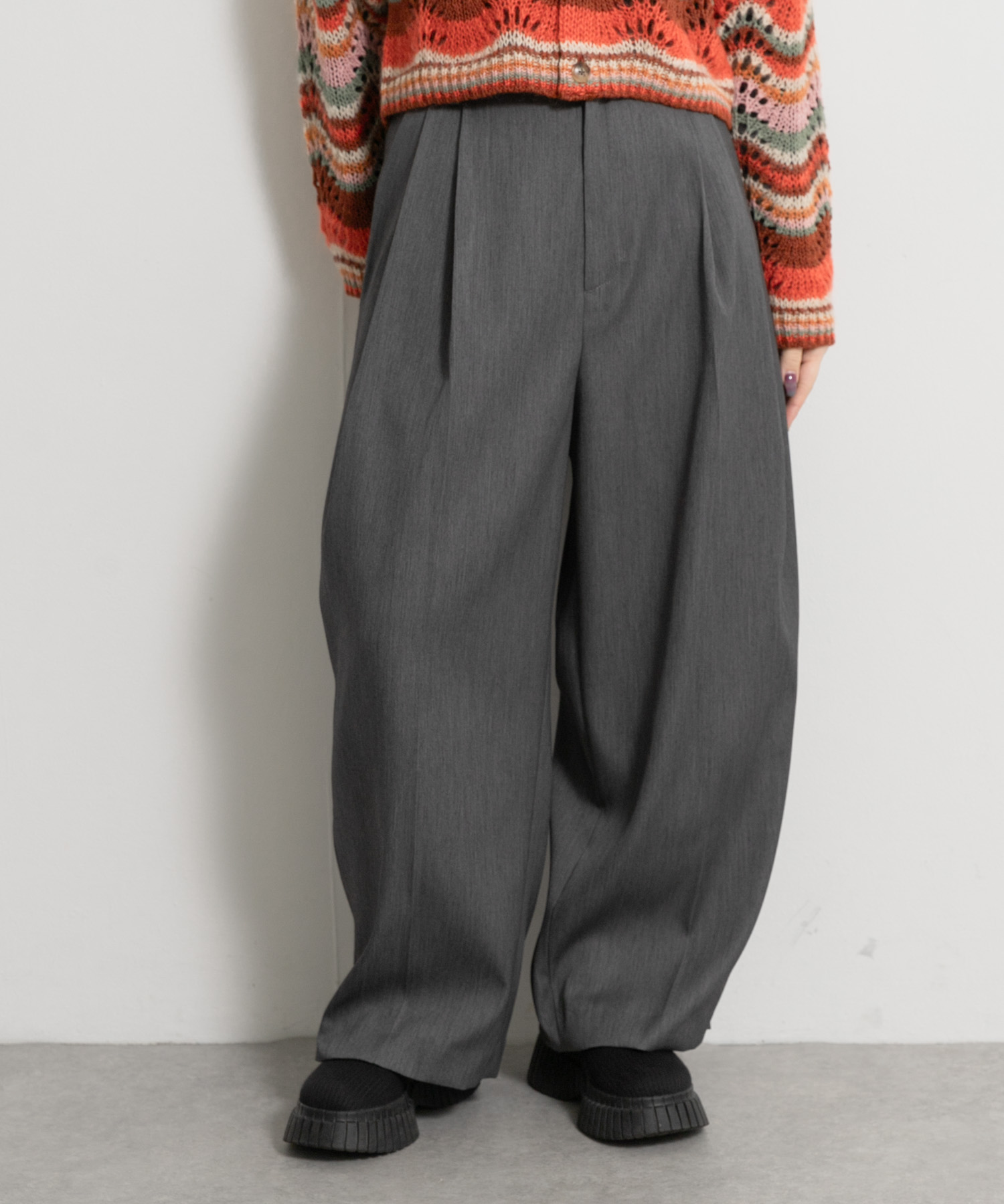 &her　Wool Tack Pants