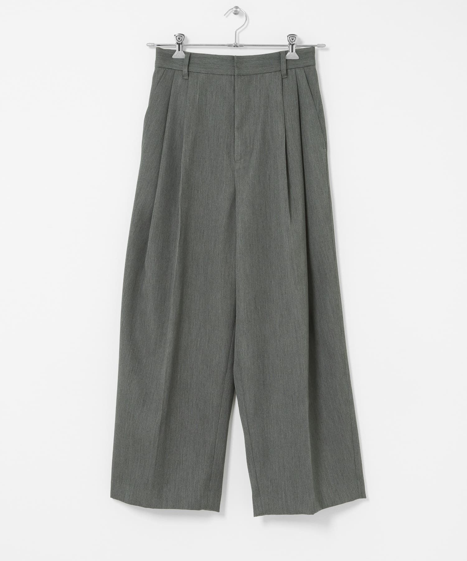 &her　Wool Tack Pants GRAY 36