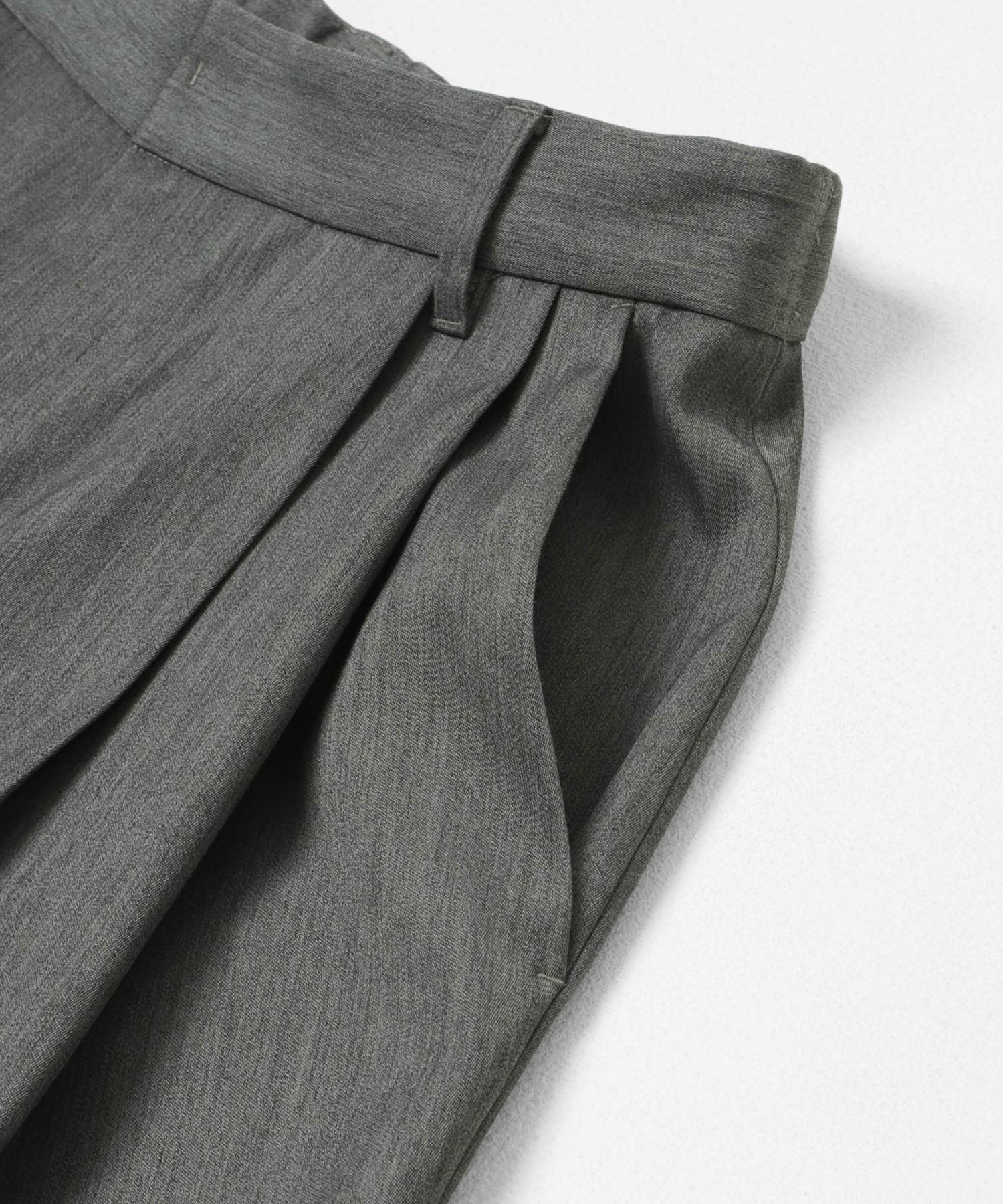 &her　Wool Tack Pants GRAY 36