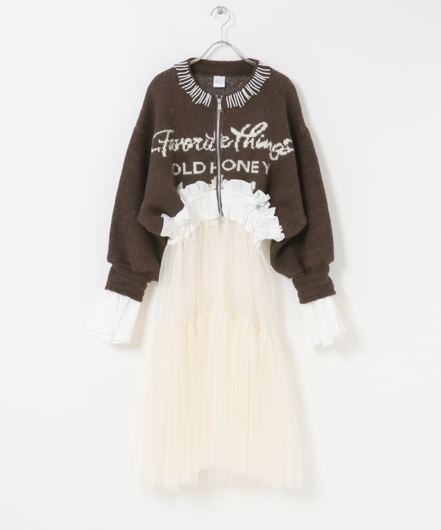 old honey　78°C knit zipup