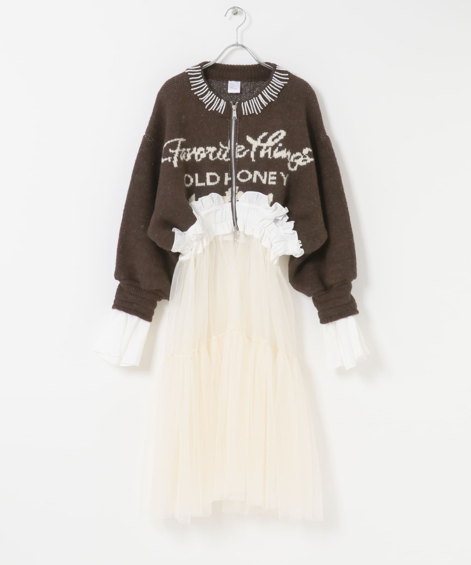 old honey　78°C knit zipup