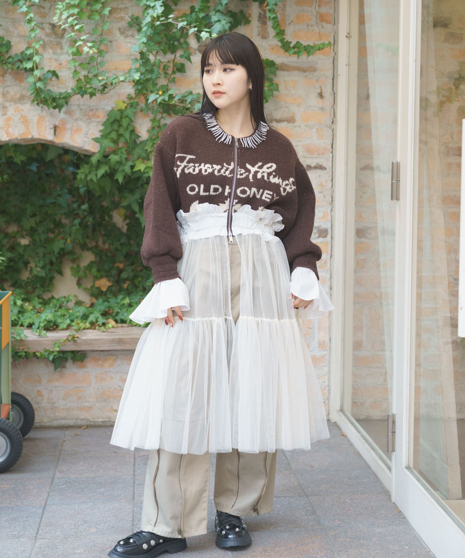 old honey　78°C knit zipup