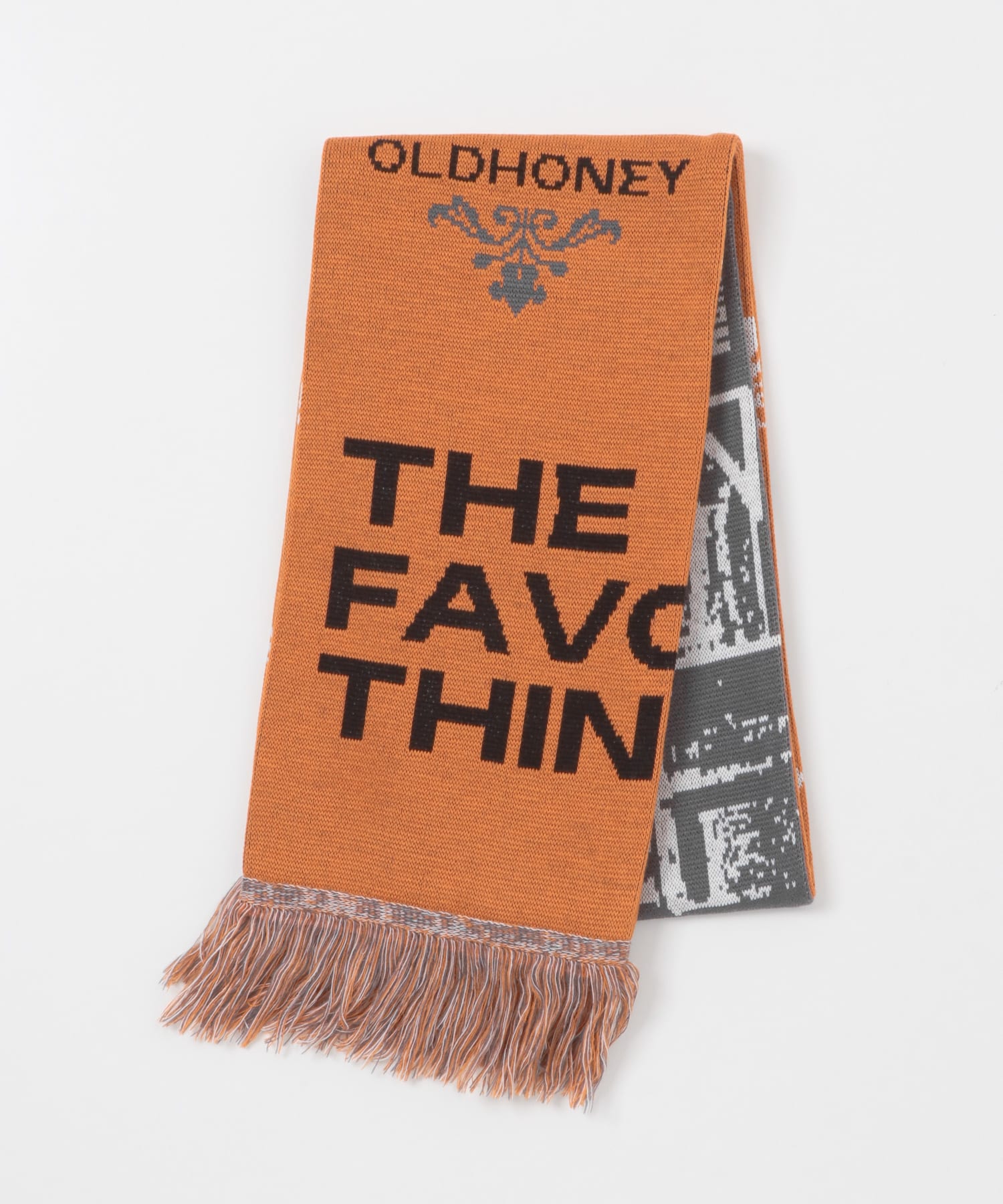 old honey　58°C knit scarf 01orange FREE