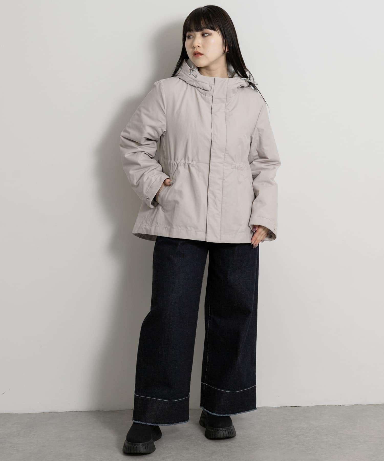 別注』KAPOK KNOT×TGM エアーライトペプラムジャケット(S GREIGE