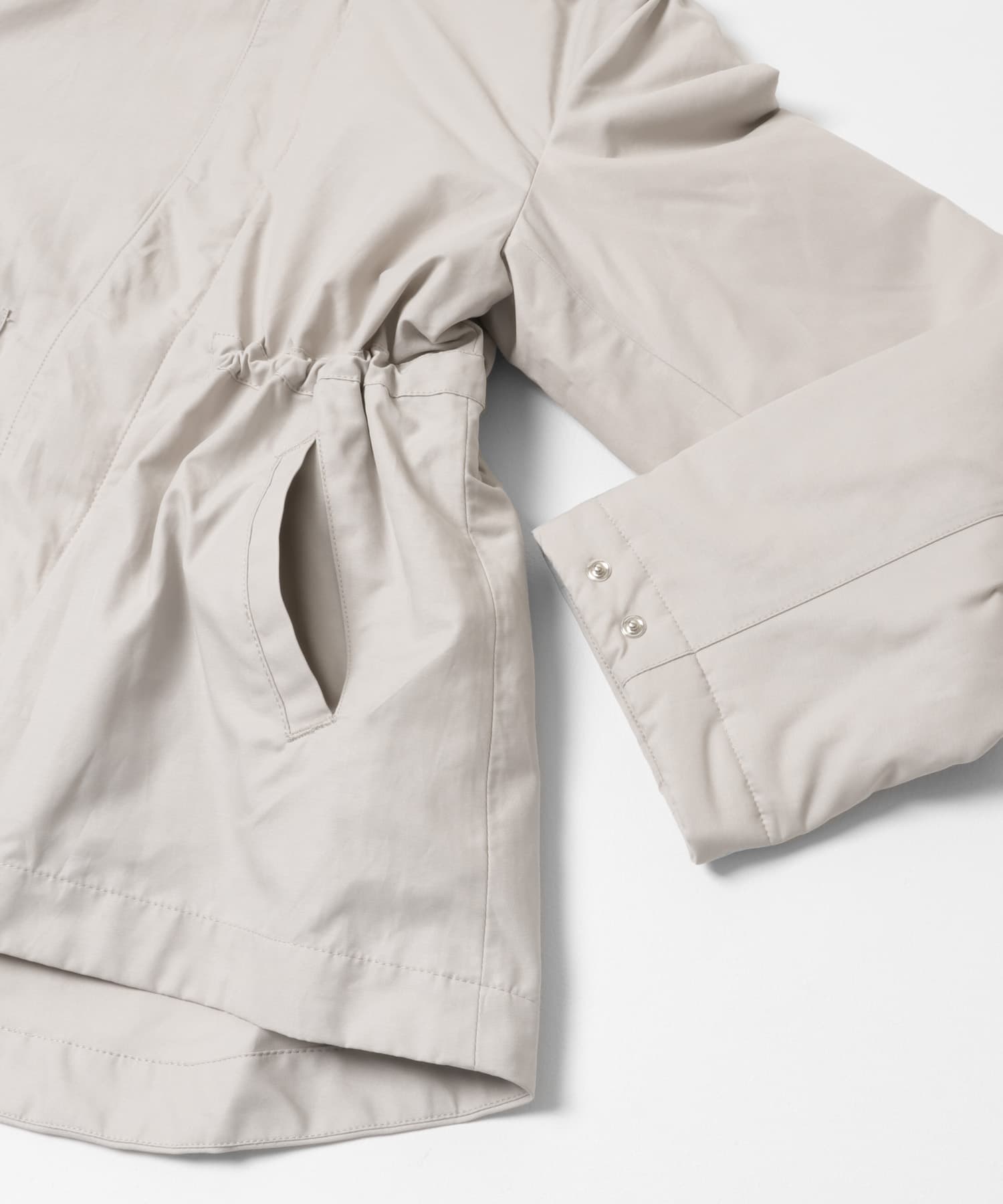 『別注』KAPOK KNOT×TGM　エアーライトペプラムジャケット GREIGE S