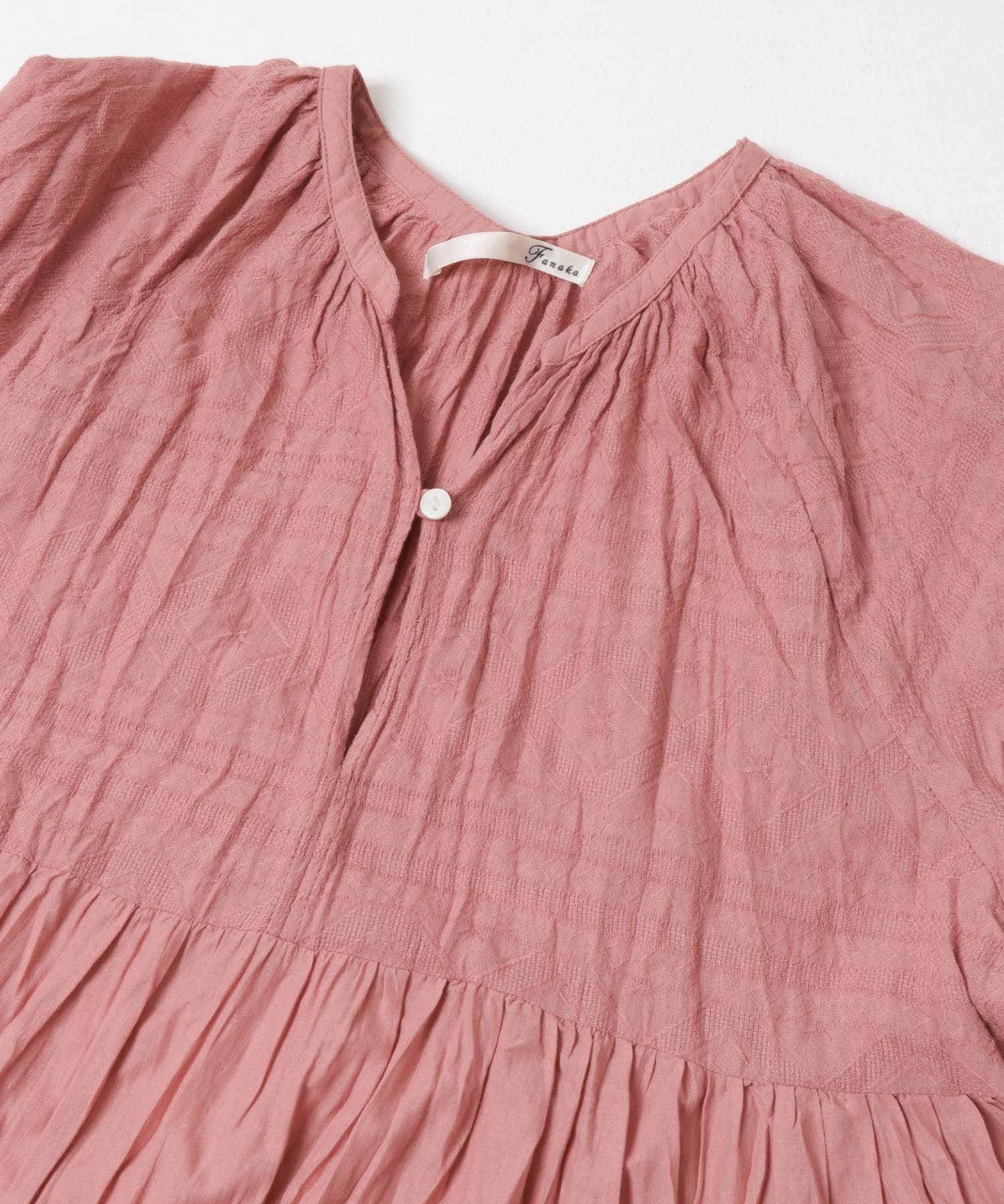 FANAKA　TIERED DRESS ROSE FREE