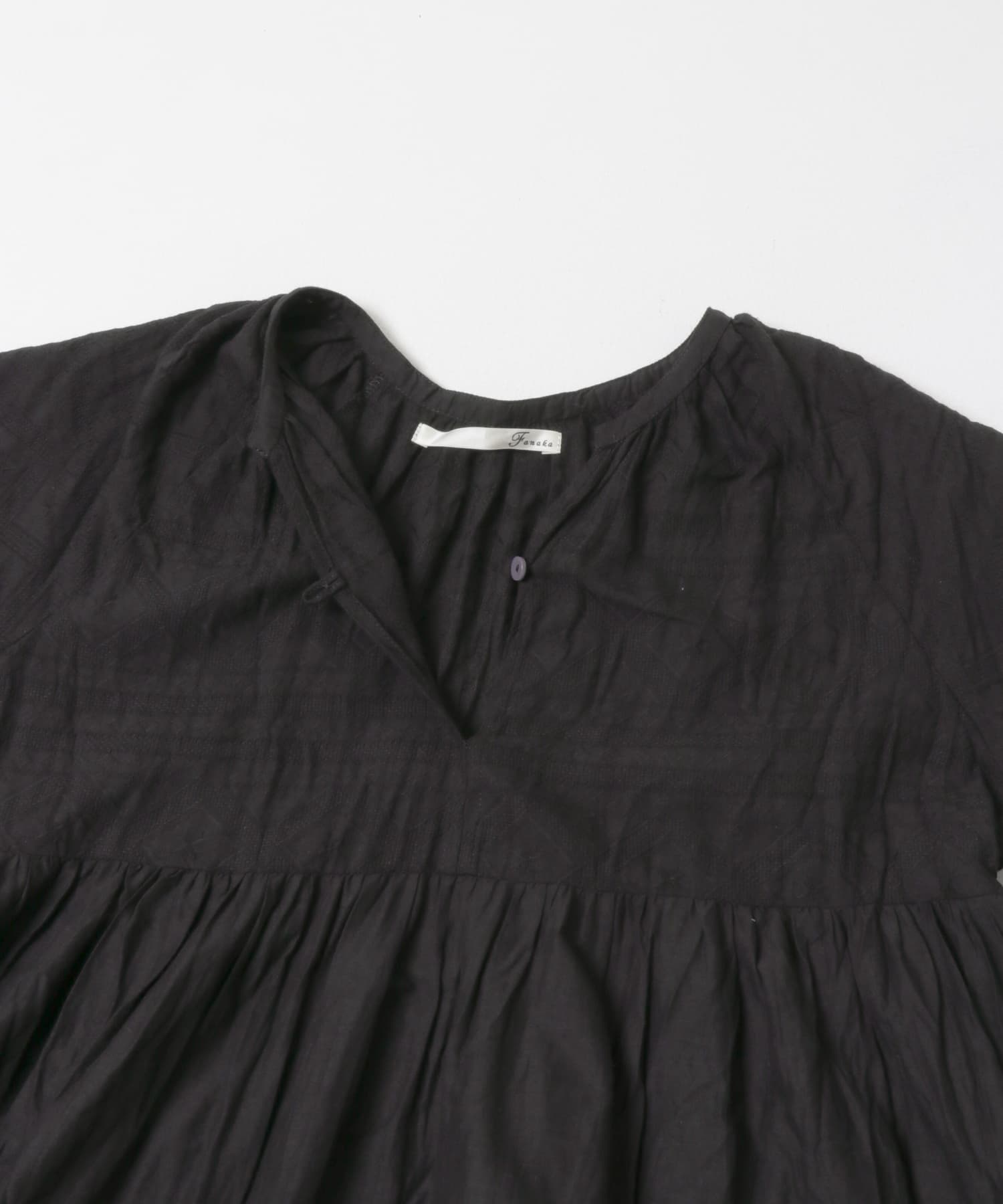FANAKA　TIERED DRESS BLACK FREE