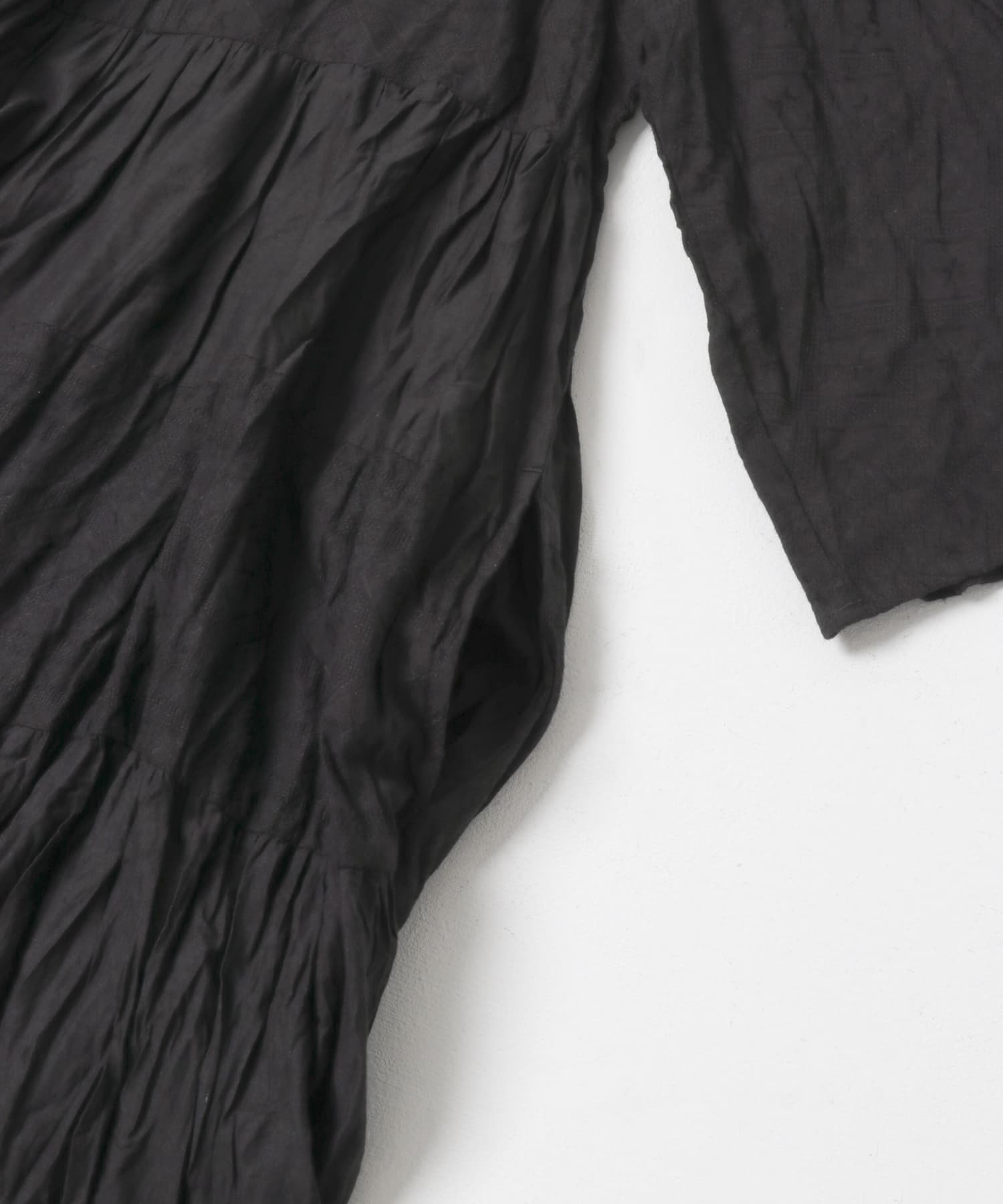 FANAKA　TIERED DRESS BLACK FREE