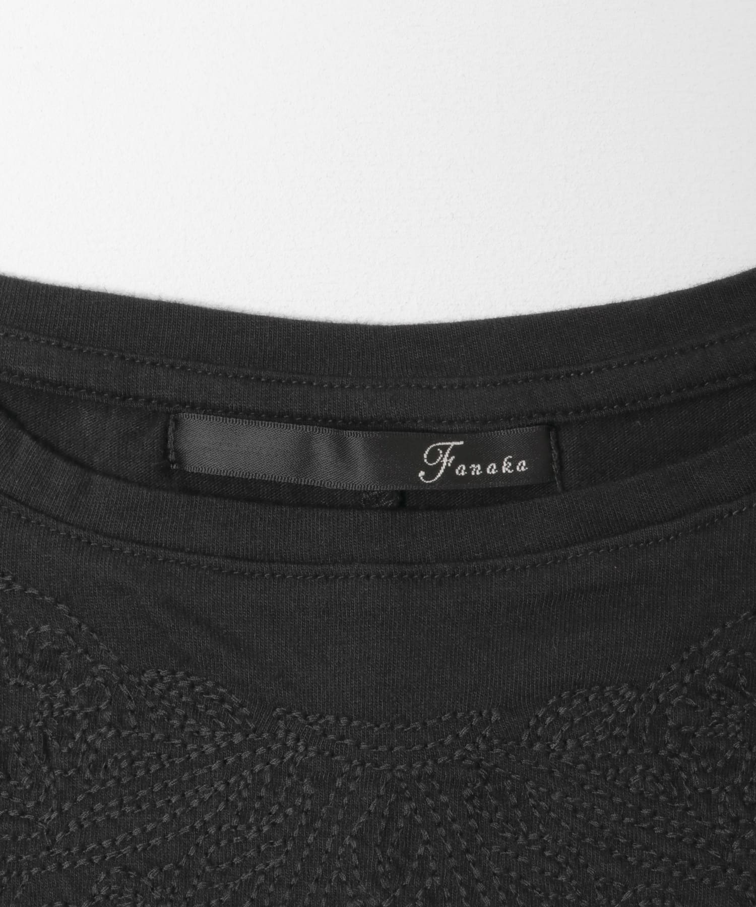 FANAKA 　MBROIDERY L/S P/O BLACK FREE