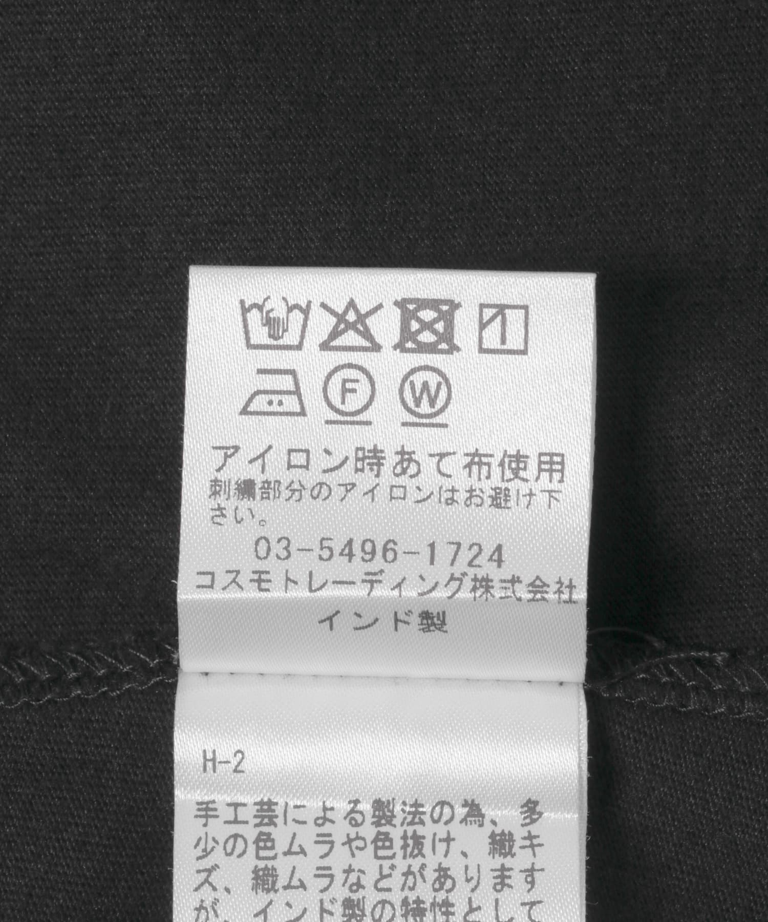 FANAKA 　MBROIDERY L/S P/O BLACK FREE