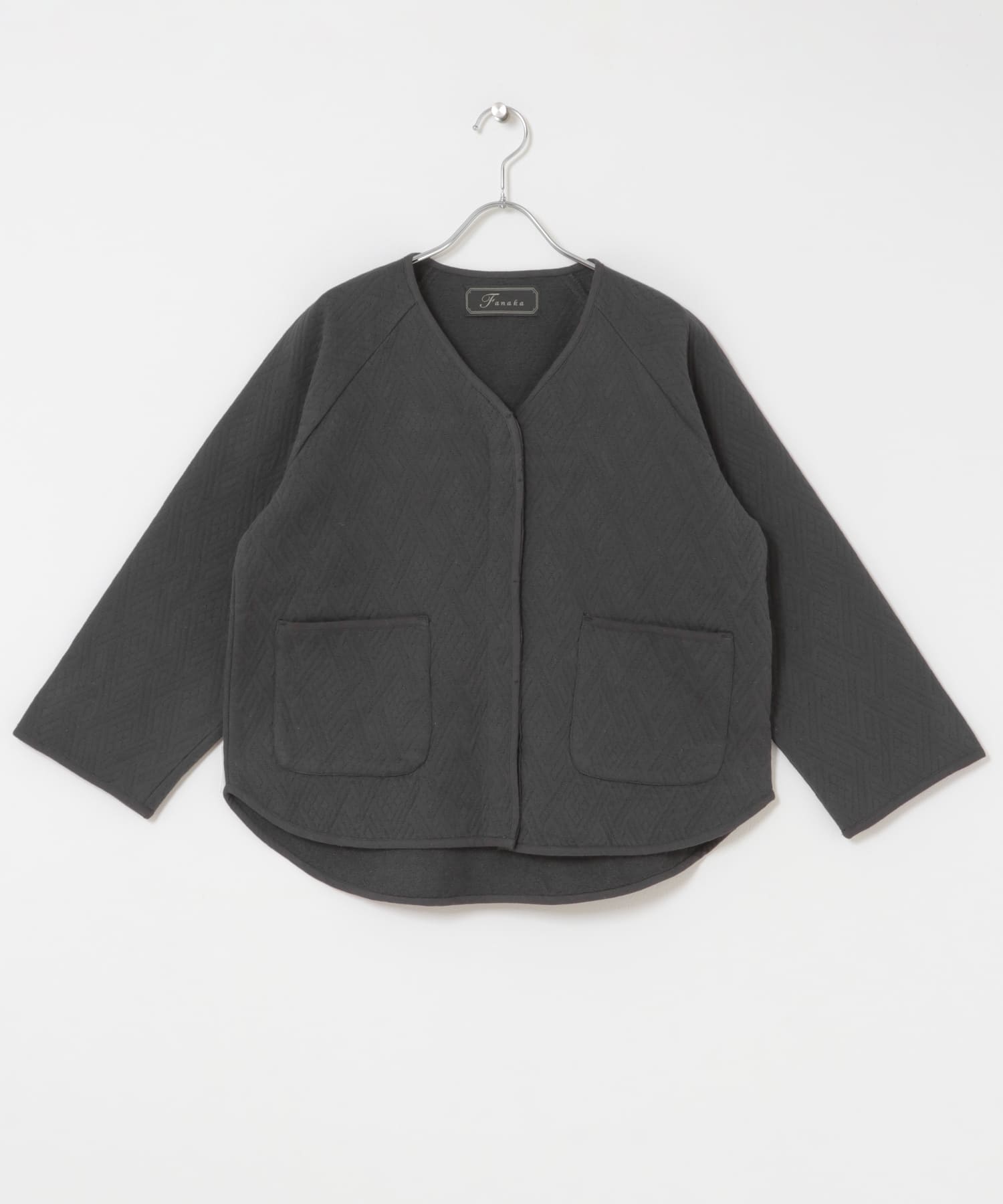 FANAKA　COTTON CARDIGAN BLACK FREE