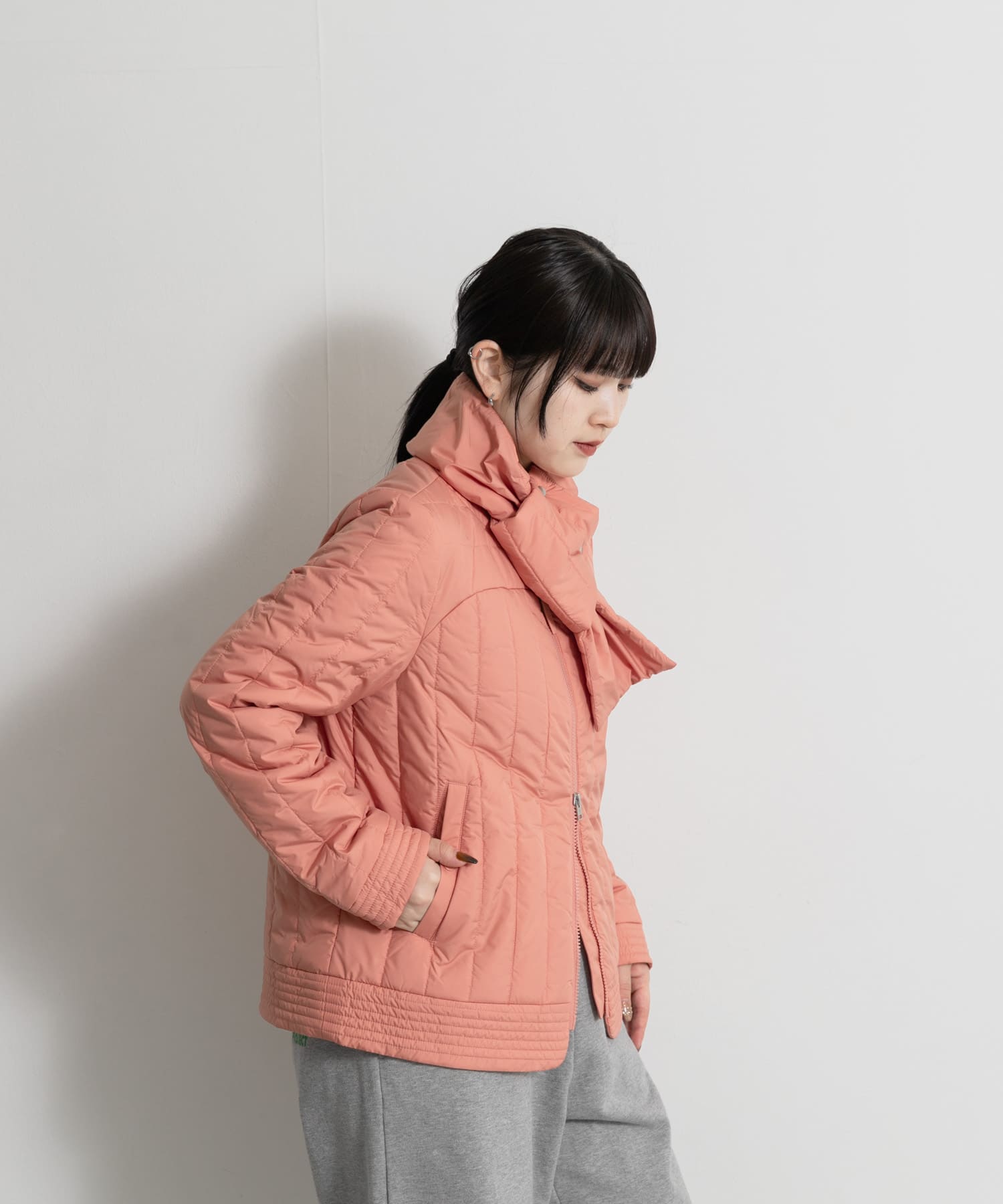 AIGLE　ライトキルティングクルーネックジャケット