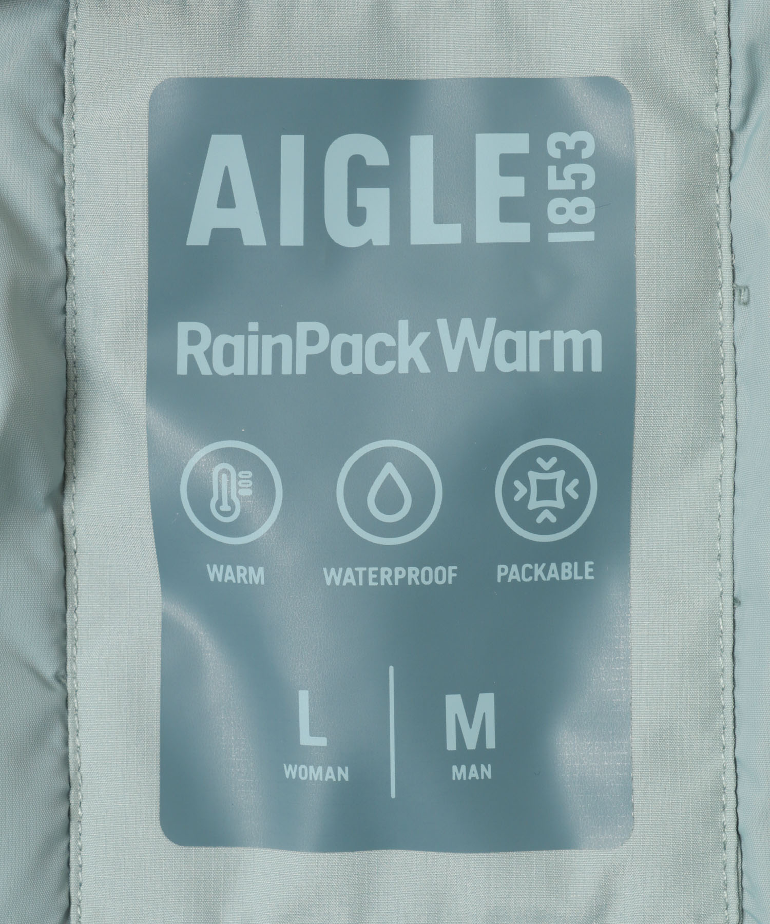 AIGLE　透湿防水 レインパックウォーム ロングジャケット M.BLUE L/XL