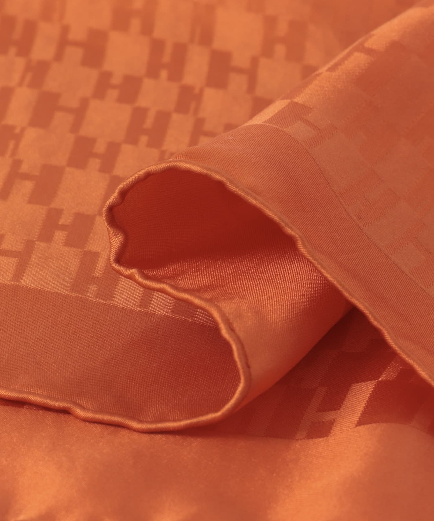 VINTAGE　カレ45 H柄 プチカレ スカーフ ORANGE -